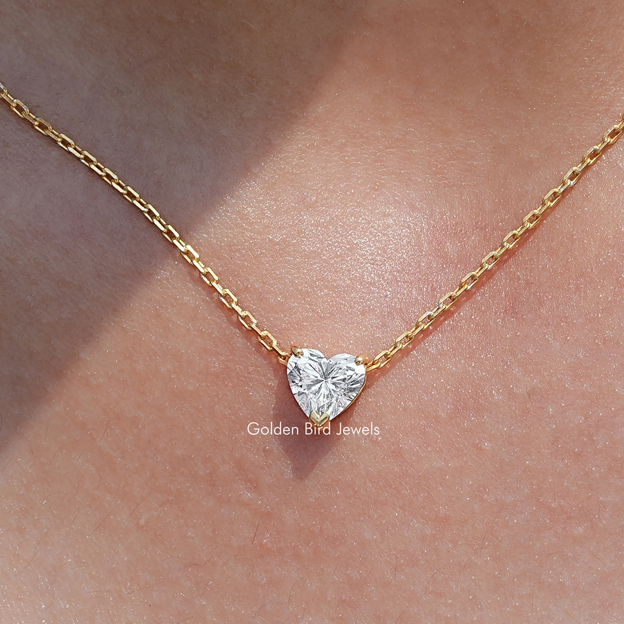 Heart Shaped Lab Grown Diamond Pendant - XBQDD