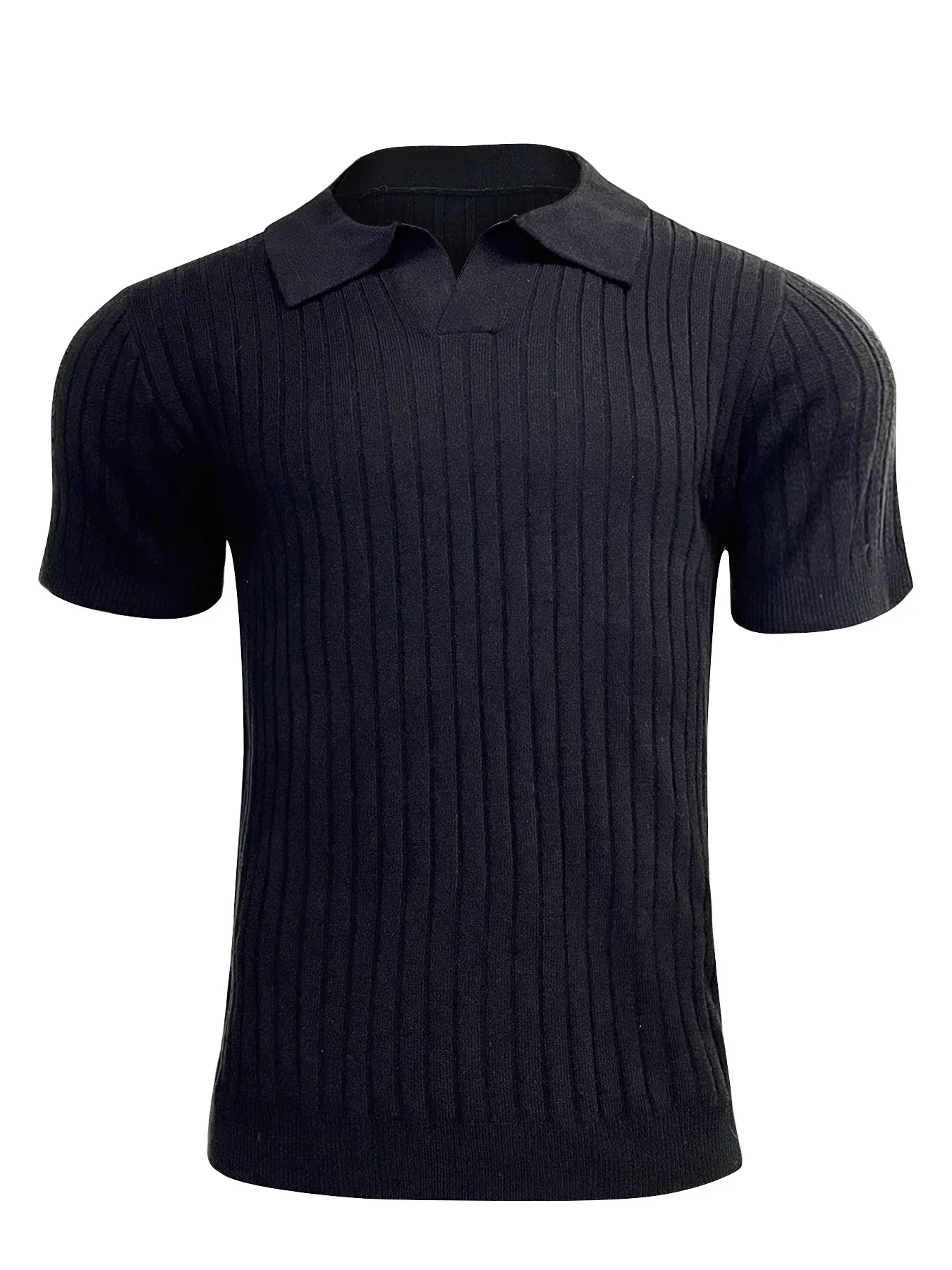 Breathable Striped Polo Shirt - XBQDD
