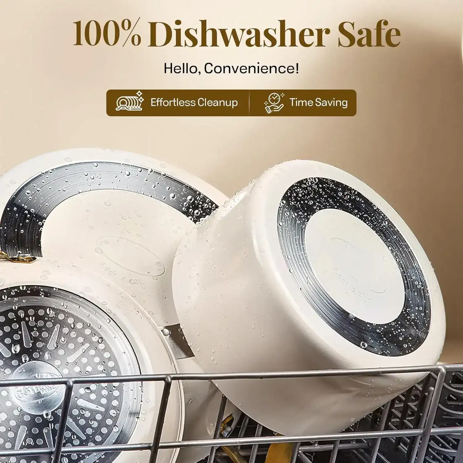 Ceramic soup pot with strainer lid and rotating locking handle - XBQDD