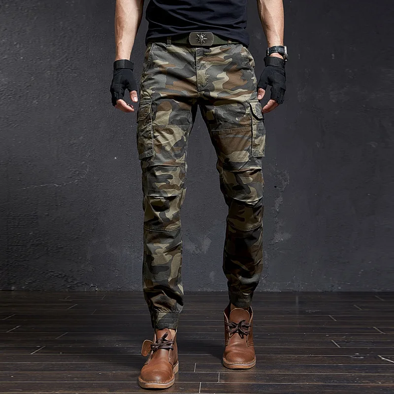 Slim Camouflage Cargo Pants - XBQDD