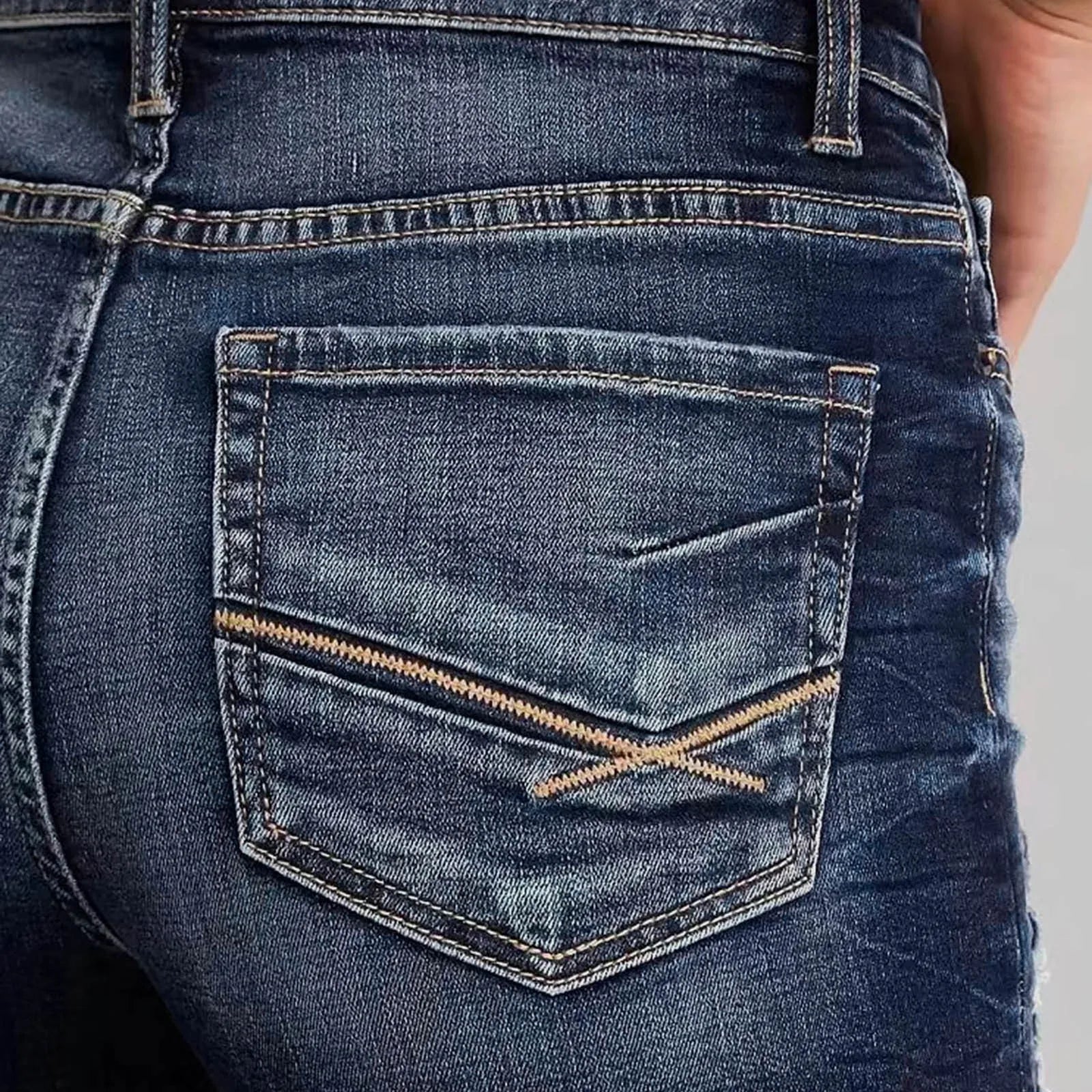 Women Summer Ripped Denim Shorts - XBQDD