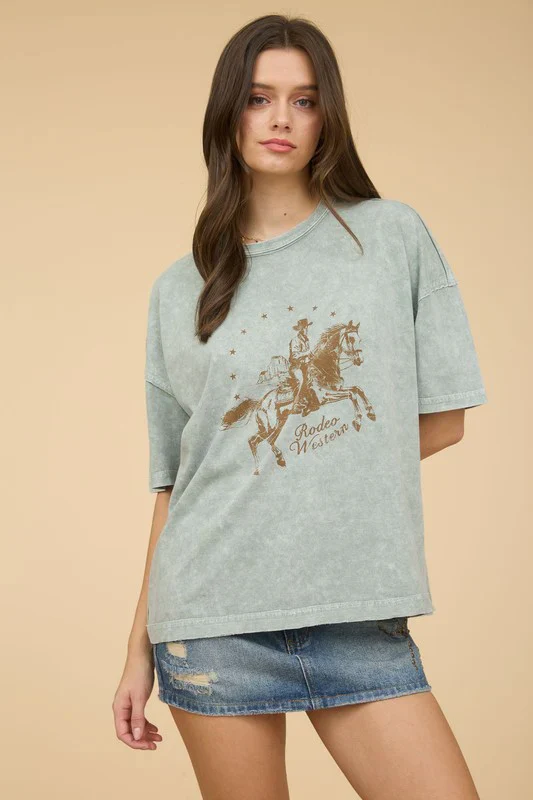 ✨Western Cowboy Relaxed Fit Graphic Tee - XBQDD