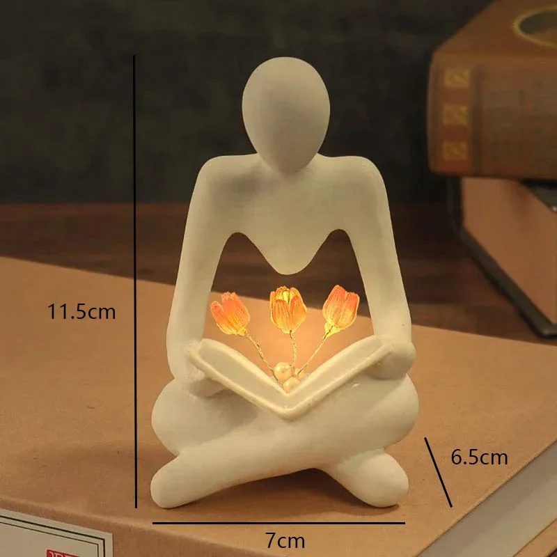 Resin Tulip Lamp Figurine - XBQDD