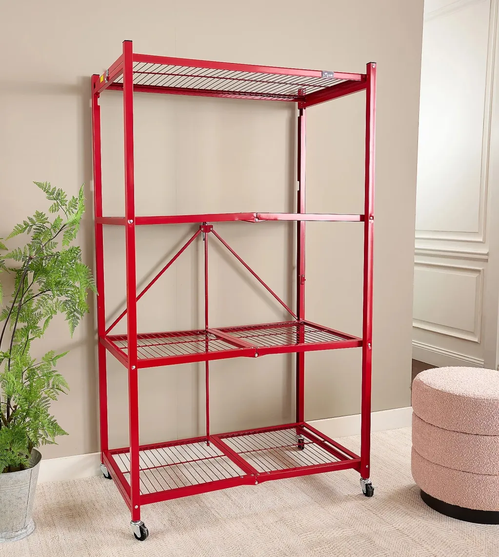 4-Tier Heavy-Duty Folding Storage Rack - XBQDD