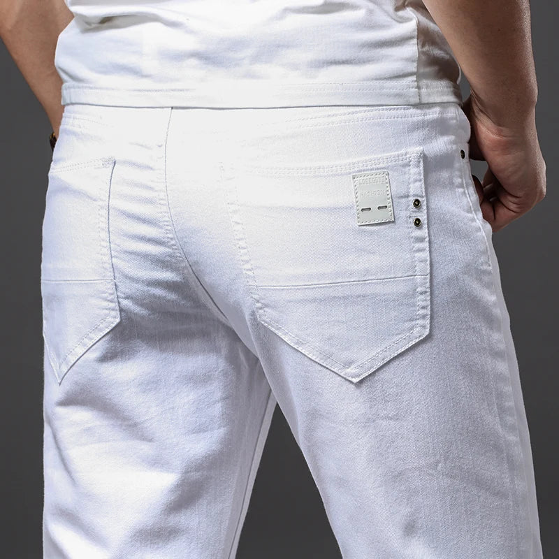 Fashionable White Men’s Pants - XBQDD