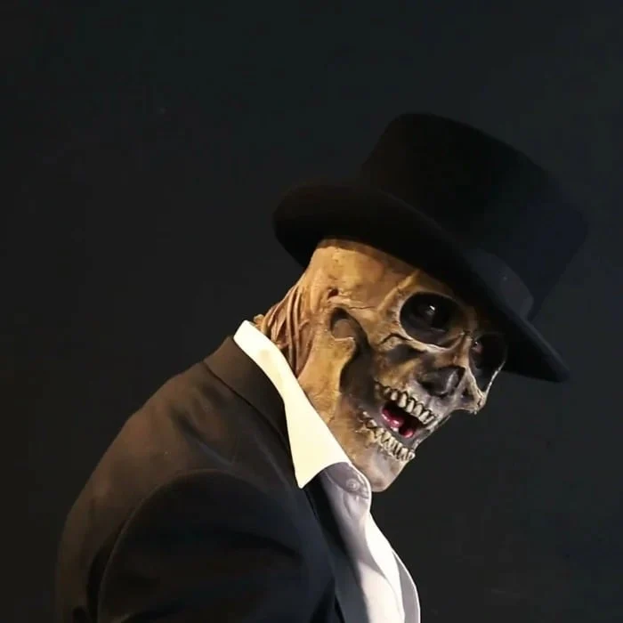 Bare brain skull latex mask - XBQDD