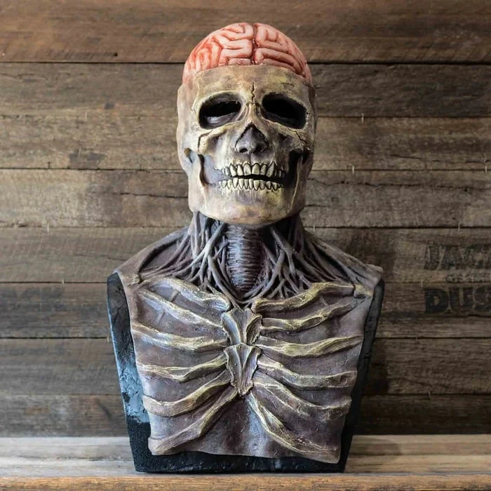 Bare brain skull latex mask - XBQDD