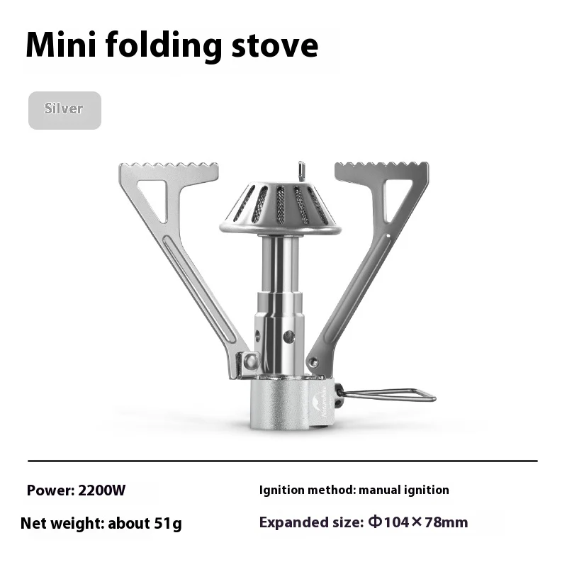 Mini Folding Integrated Stove Outdoor Ultra-light Gas Furnace Portable Picnic Stove - XBQDD