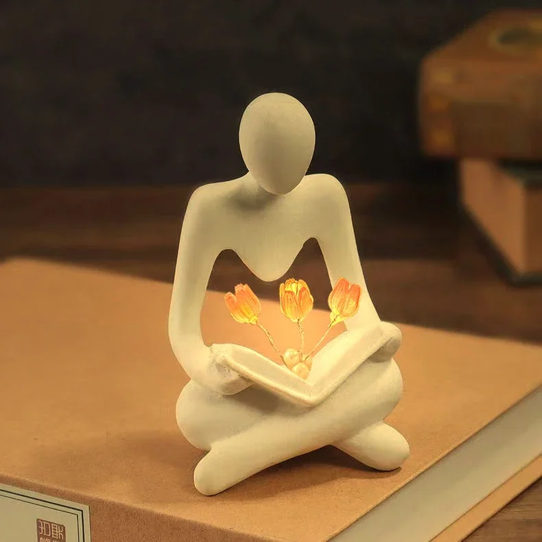 Resin Tulip Lamp Figurine - XBQDD
