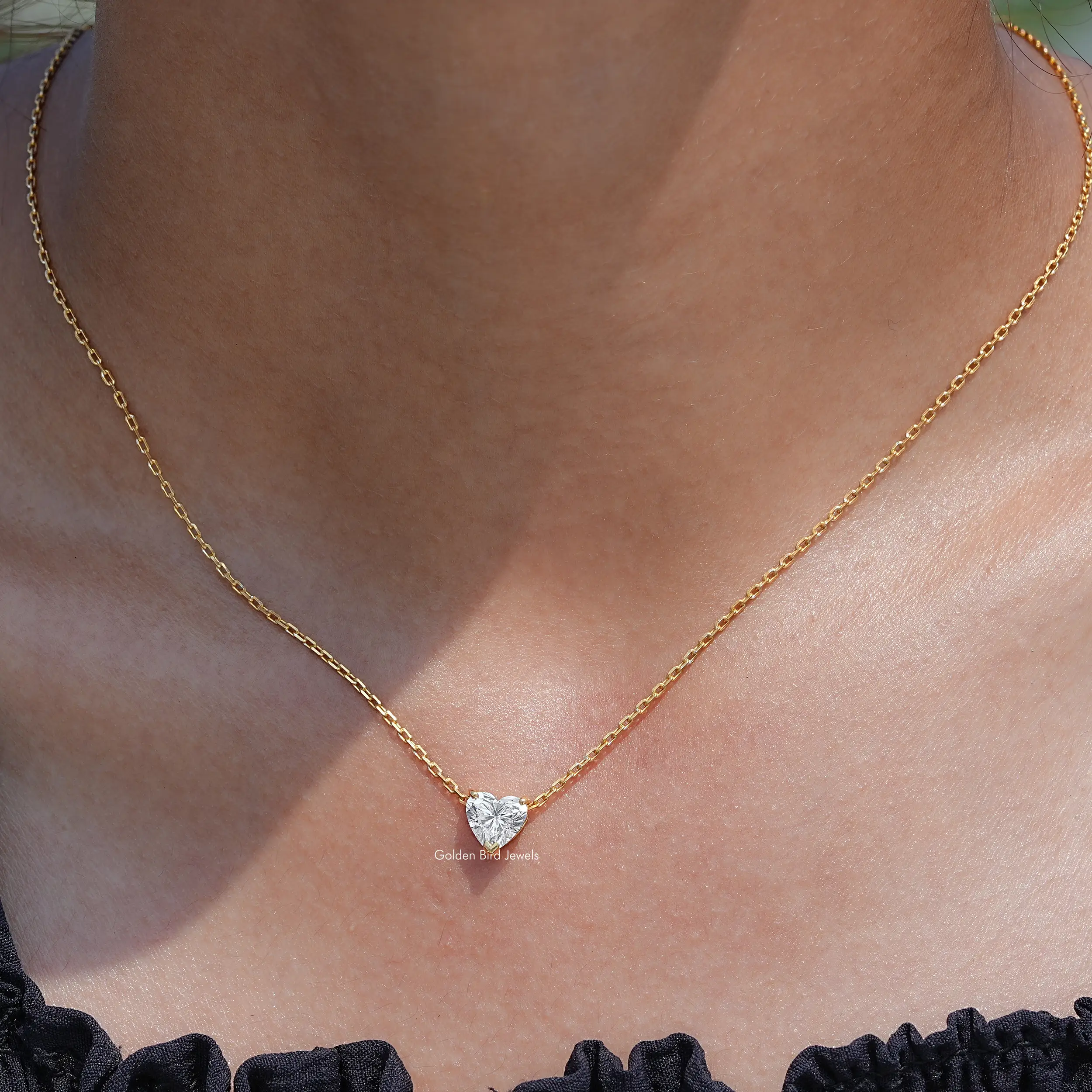 Heart Shaped Lab Grown Diamond Pendant - XBQDD