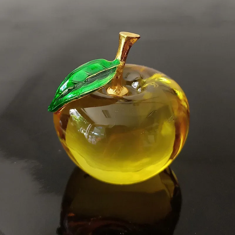 Transparent Crystal Apple Decor - XBQDD