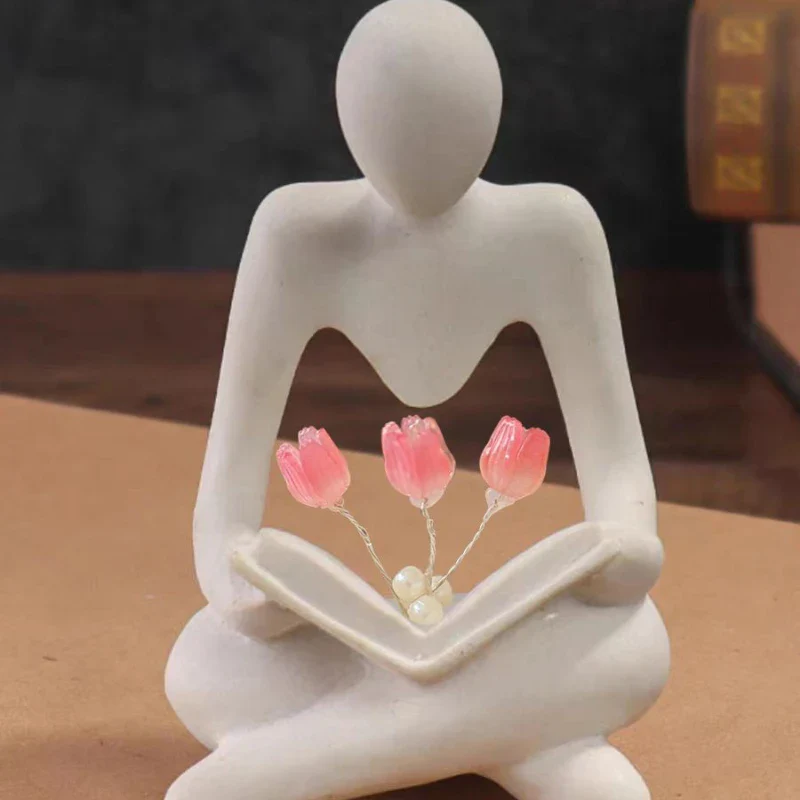 Resin Tulip Lamp Figurine - XBQDD