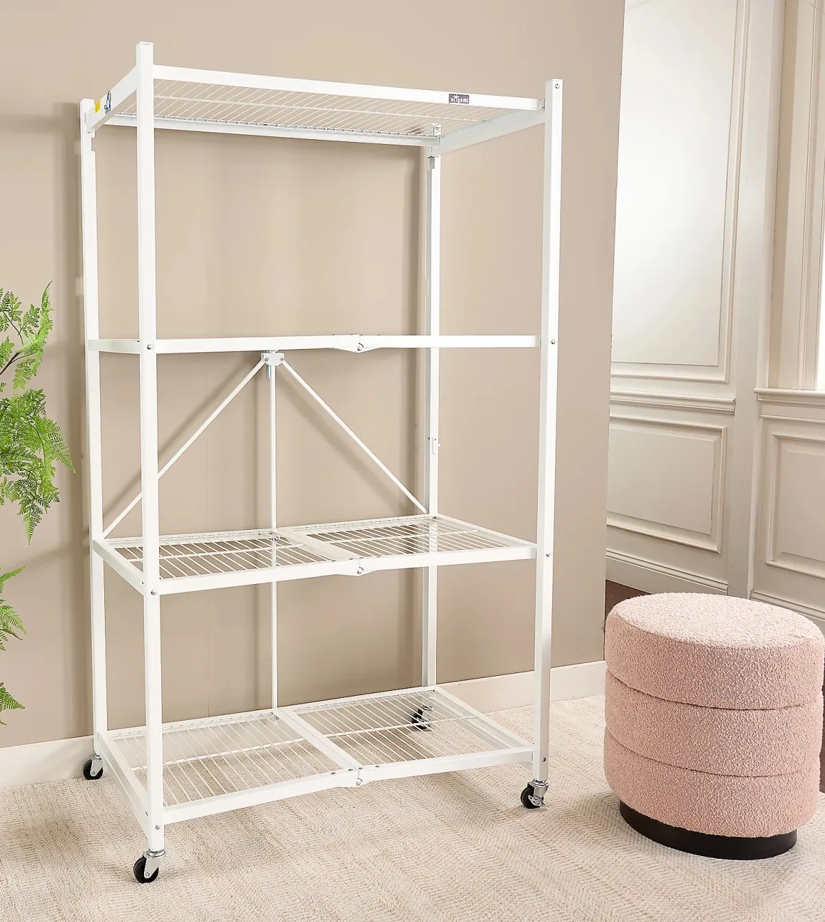 4-Tier Heavy-Duty Folding Storage Rack - XBQDD