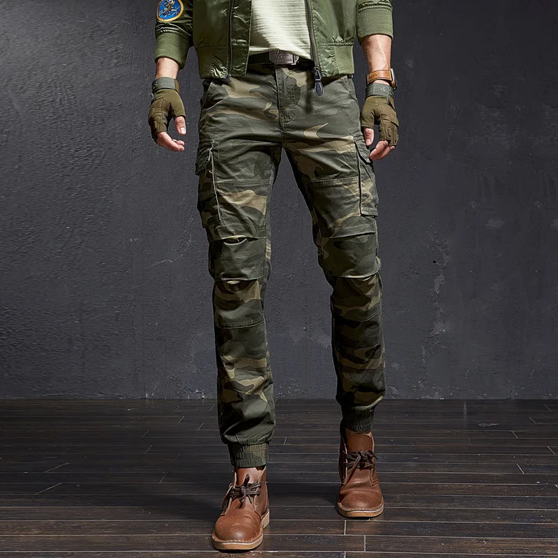 Slim Camouflage Cargo Pants - XBQDD