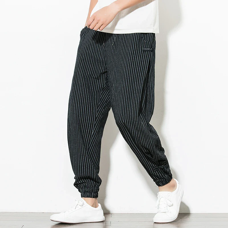 Striped Harem Pants - XBQDD