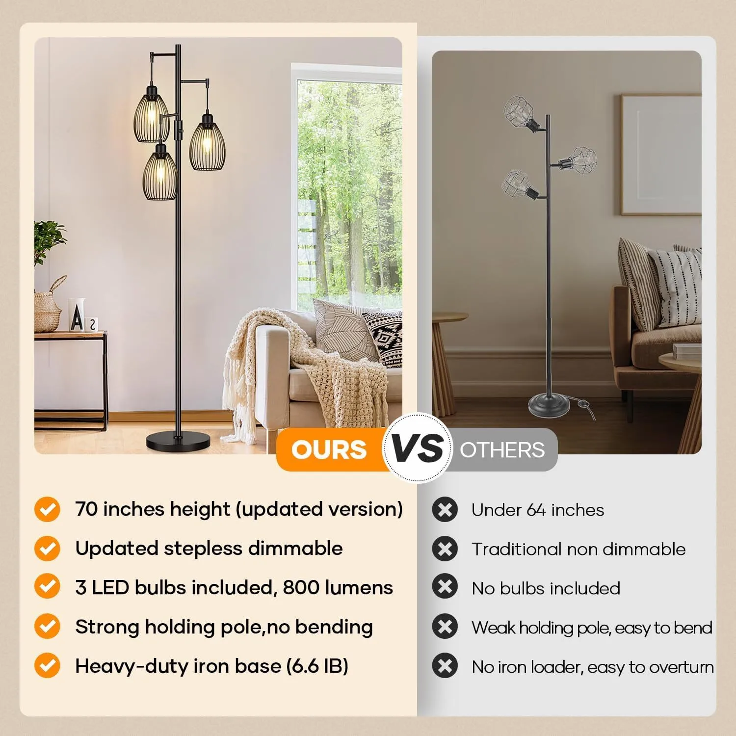 Dimmable floor lamp - XBQDD