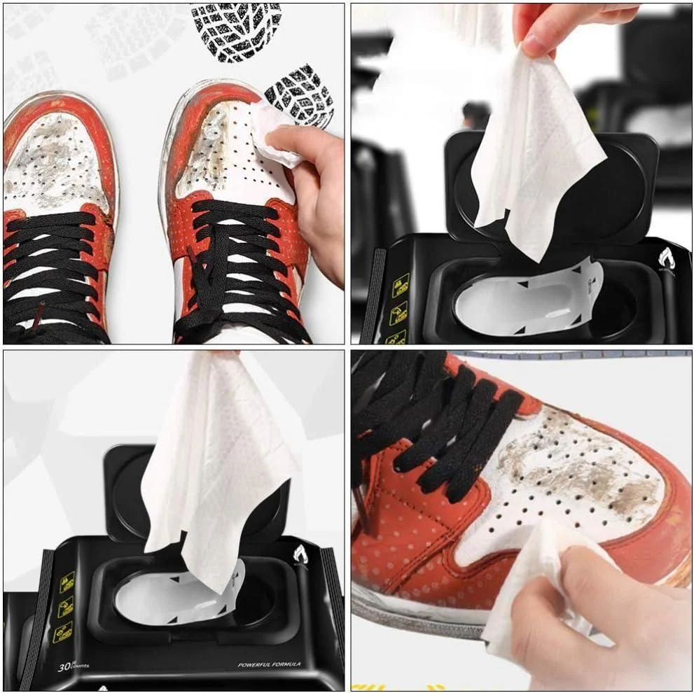Natural Sneaker & Shoe Cleaner Wipes - 1 Packs of 80 - XBQDD