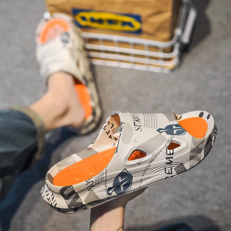 Men's Printed Summer Slides - XBQDD