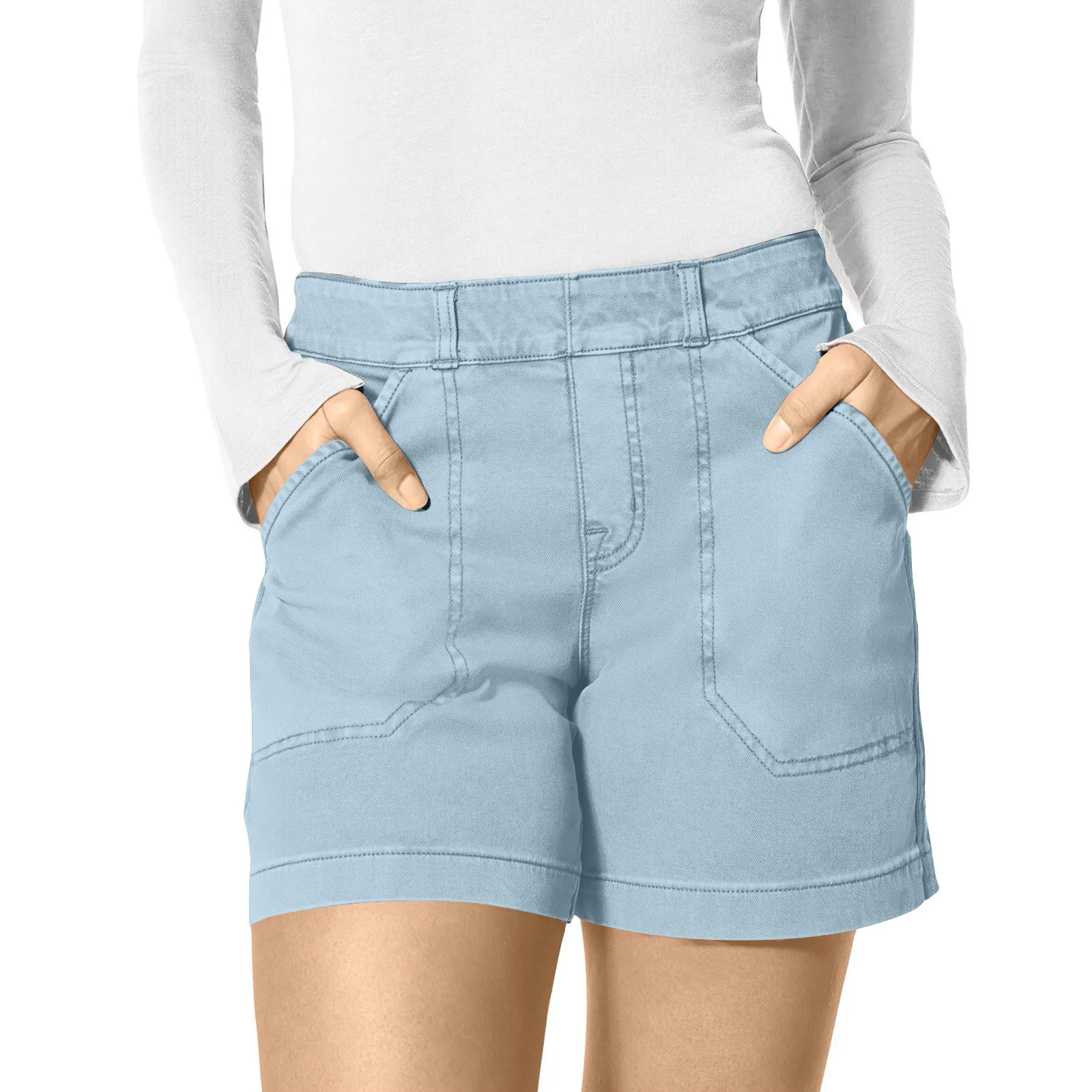 Summer Stretch Denim Shorts - XBQDD