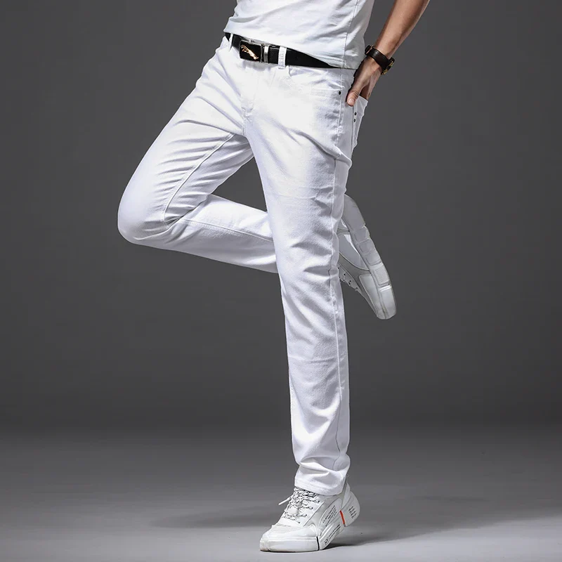 Fashionable White Men’s Pants - XBQDD