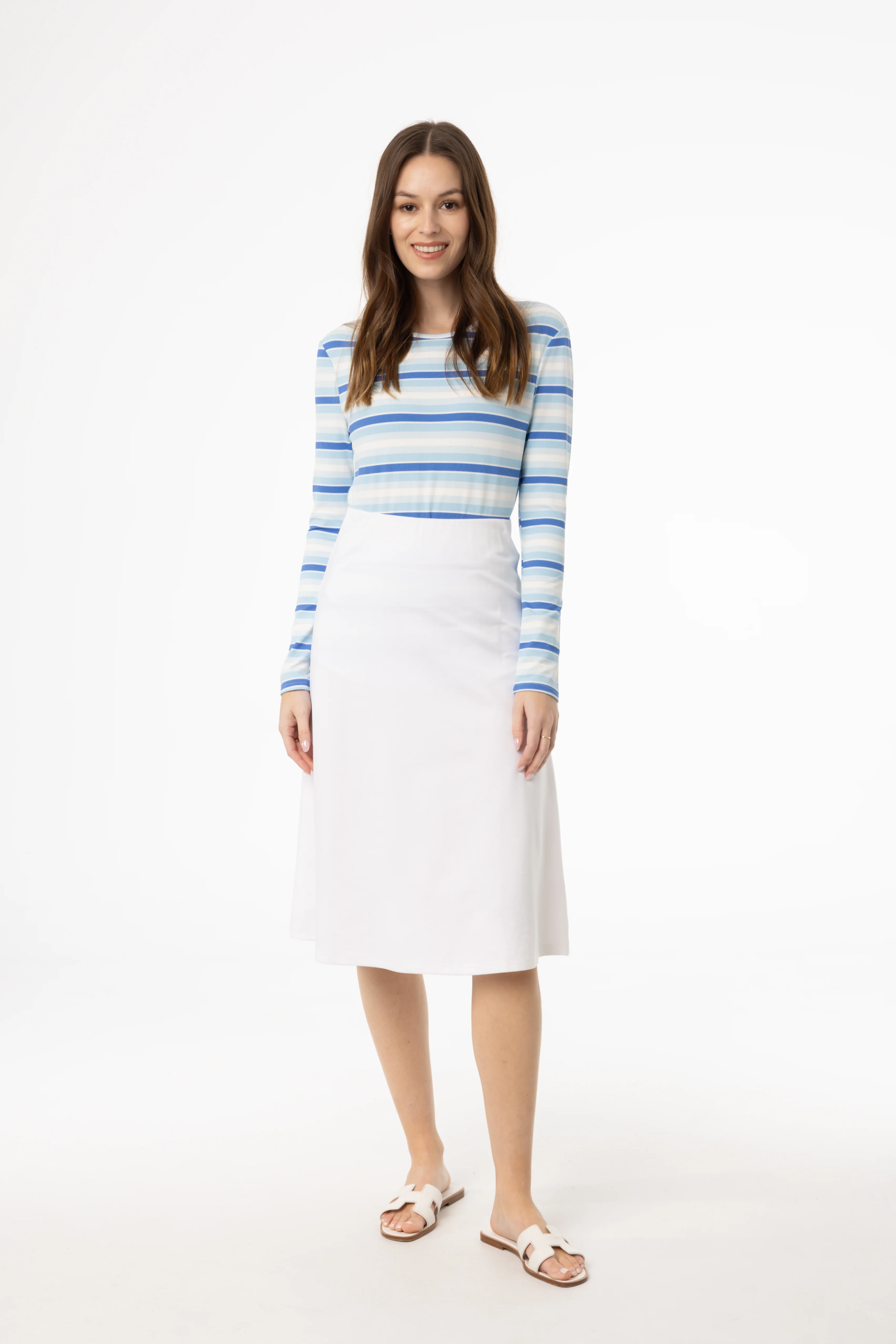 White Basic Skirt - KJDHW