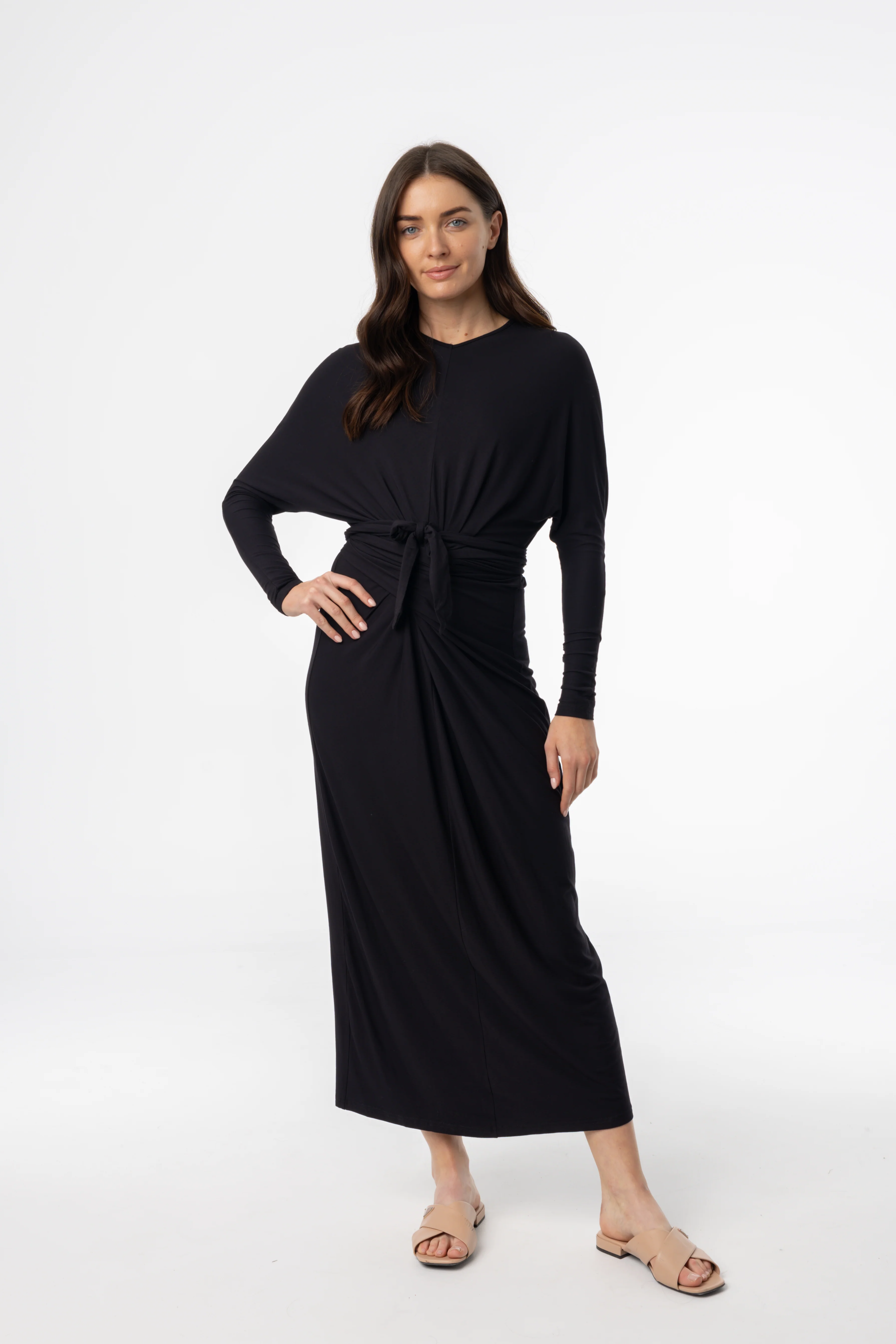 Black Tie Wrap Maxi - KJDHW