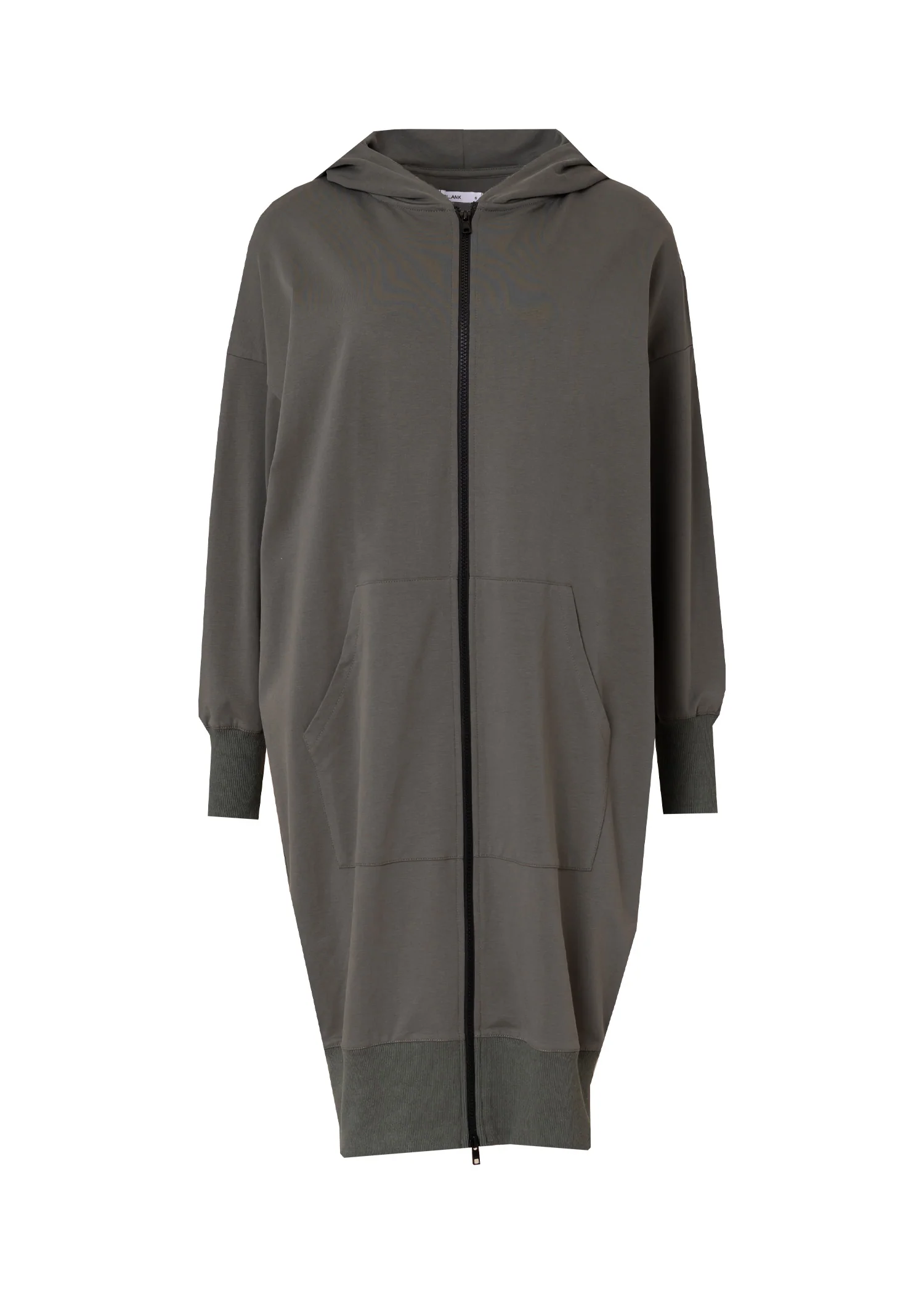 Sea Green Zipper Sweatshirt Dress - KJDHW