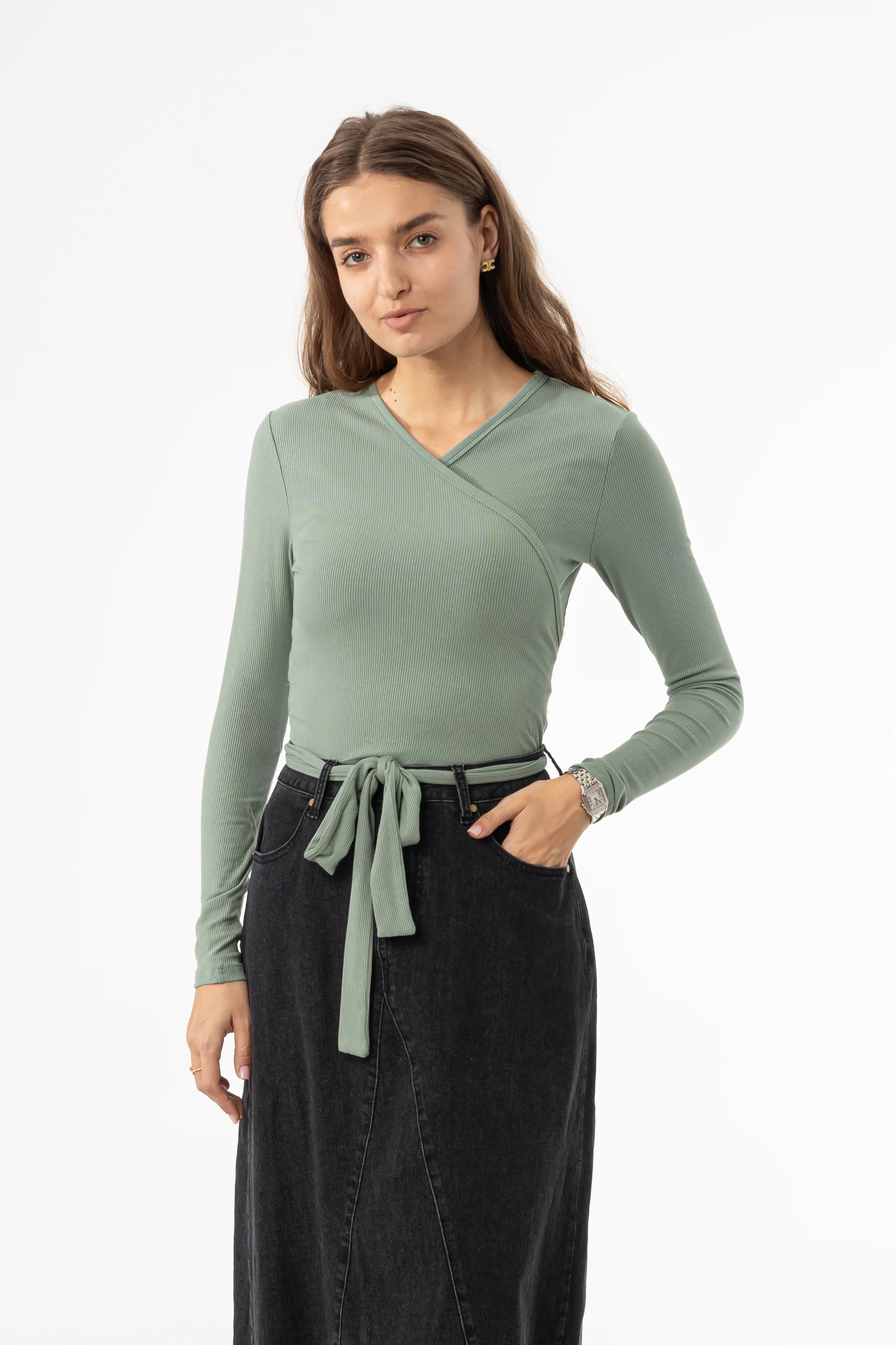 Seafoam Wrap Tee - KJDHW