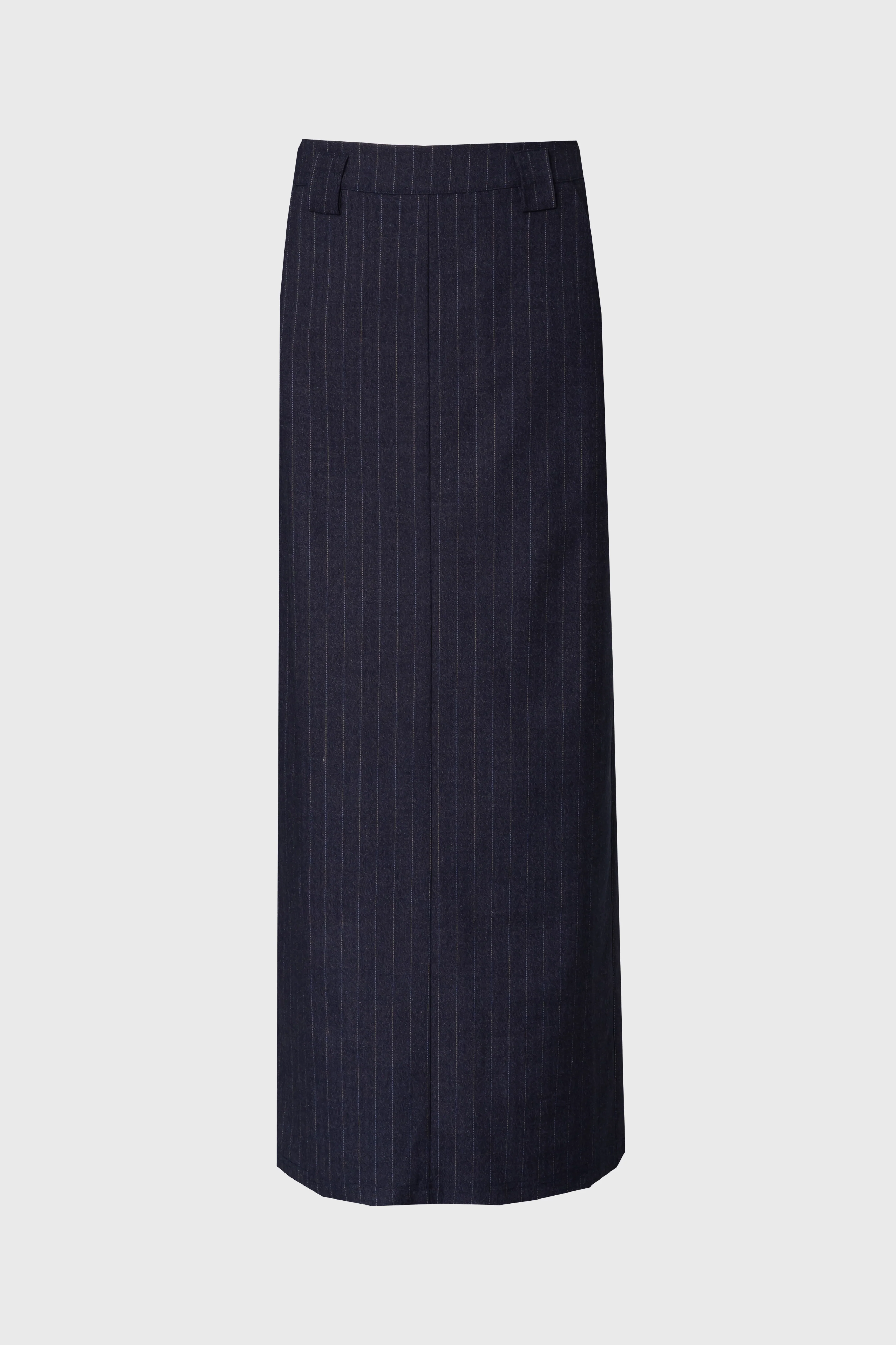 Navy Pinstripe Everyday Skirt - KJDHW