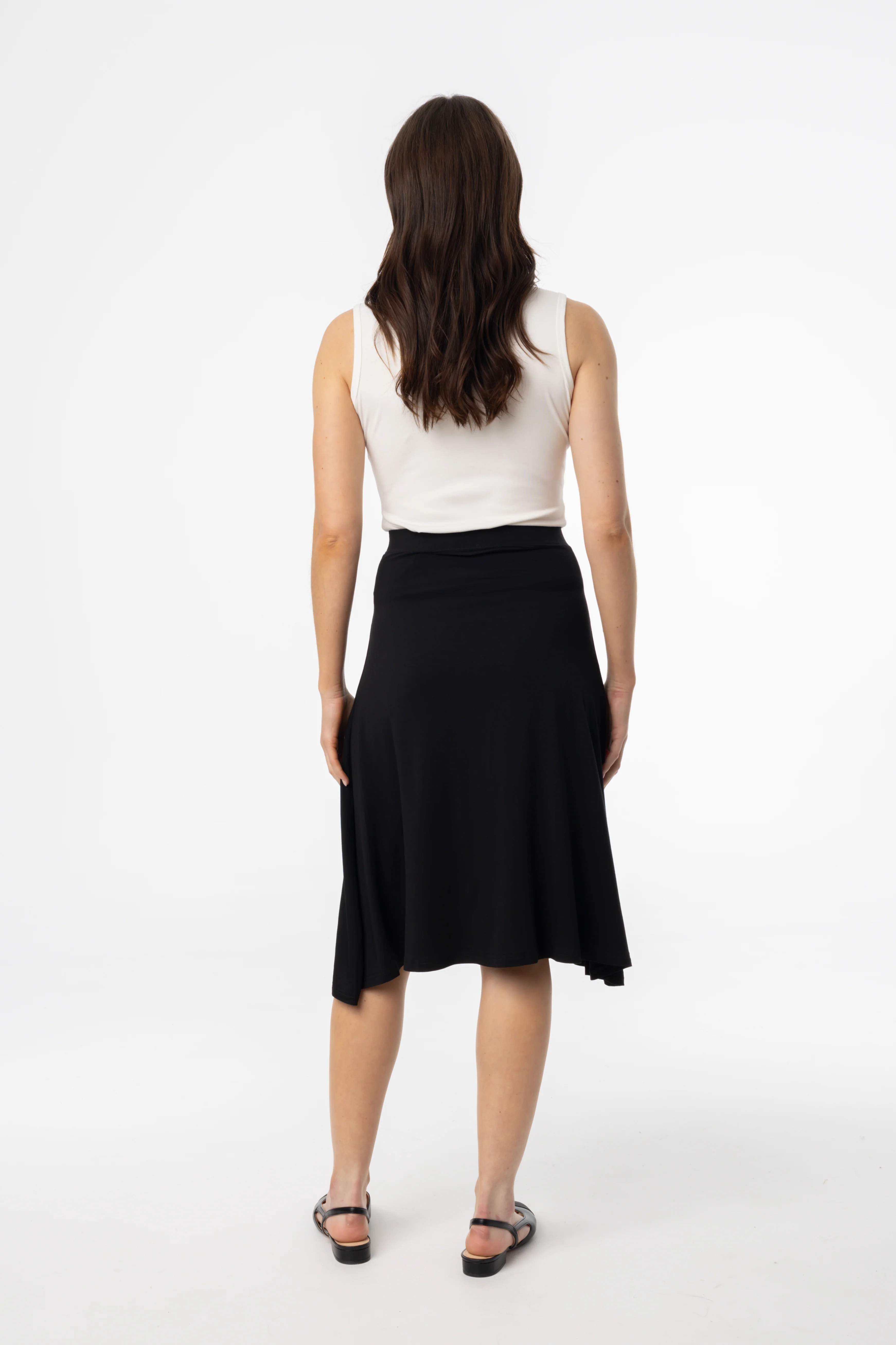 Black Basic Flare Skirt - KJDHW