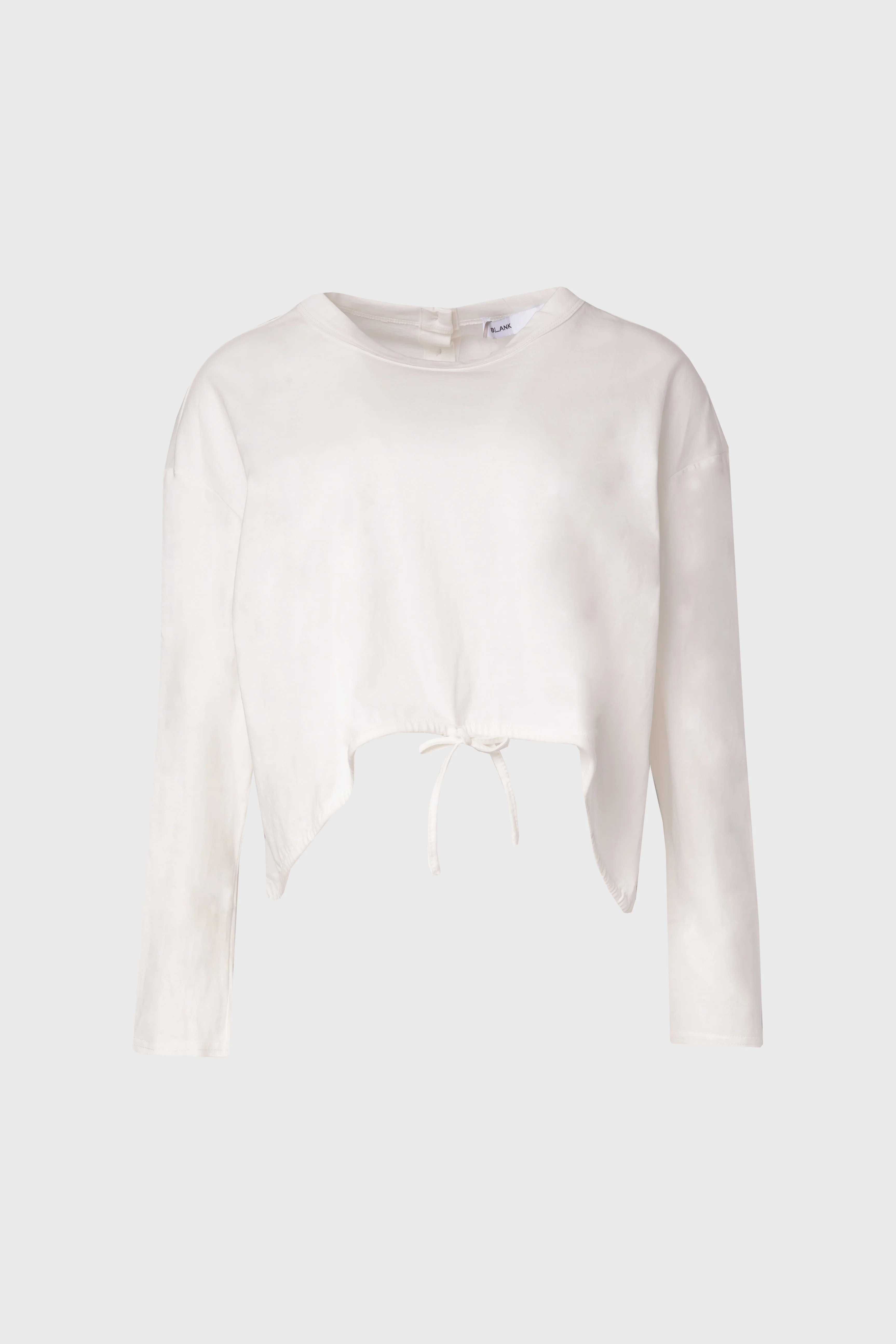 White High Low Drawstring Tee - KJDHW