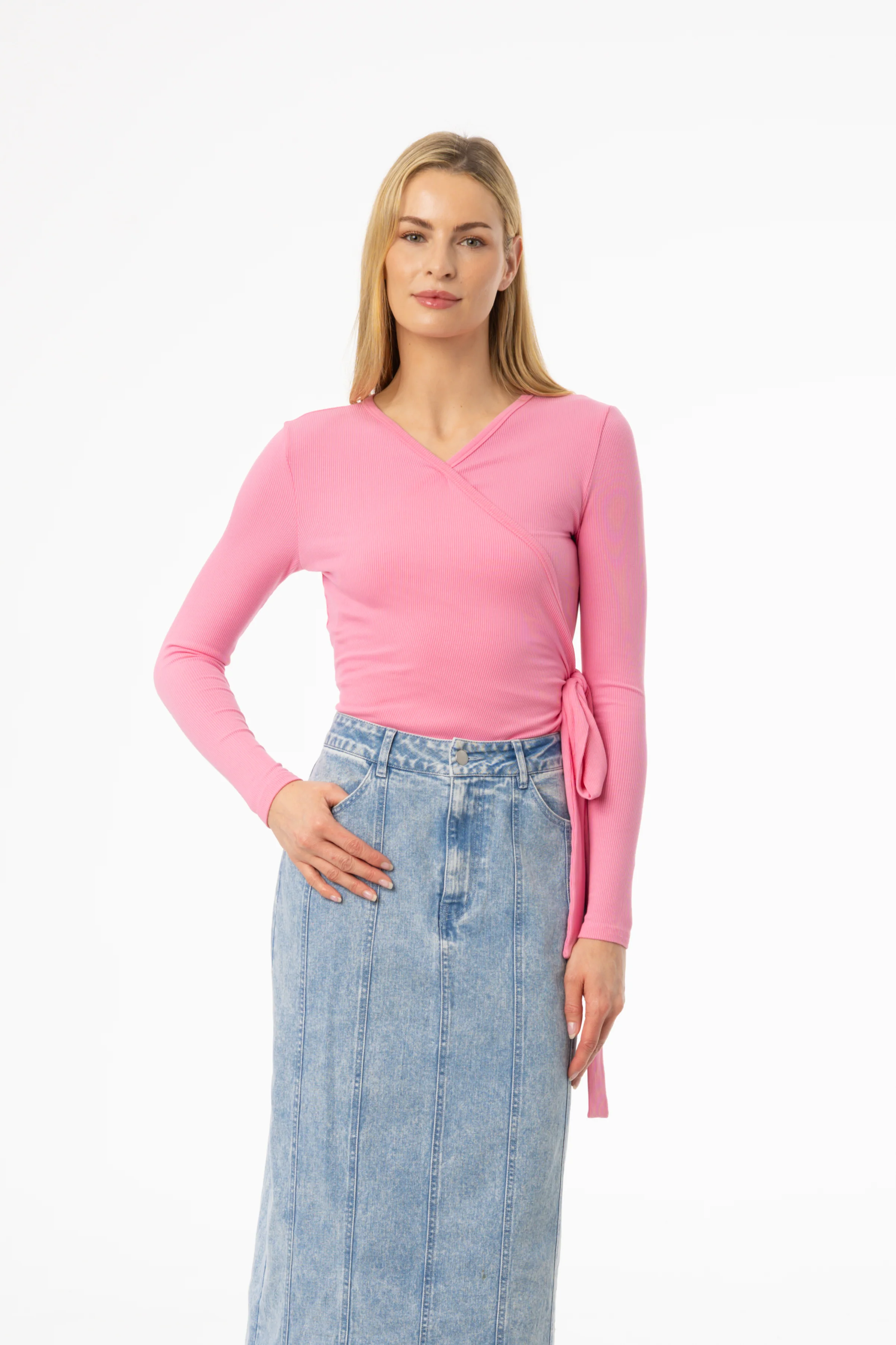 Pink Wrap Tee - KJDHW