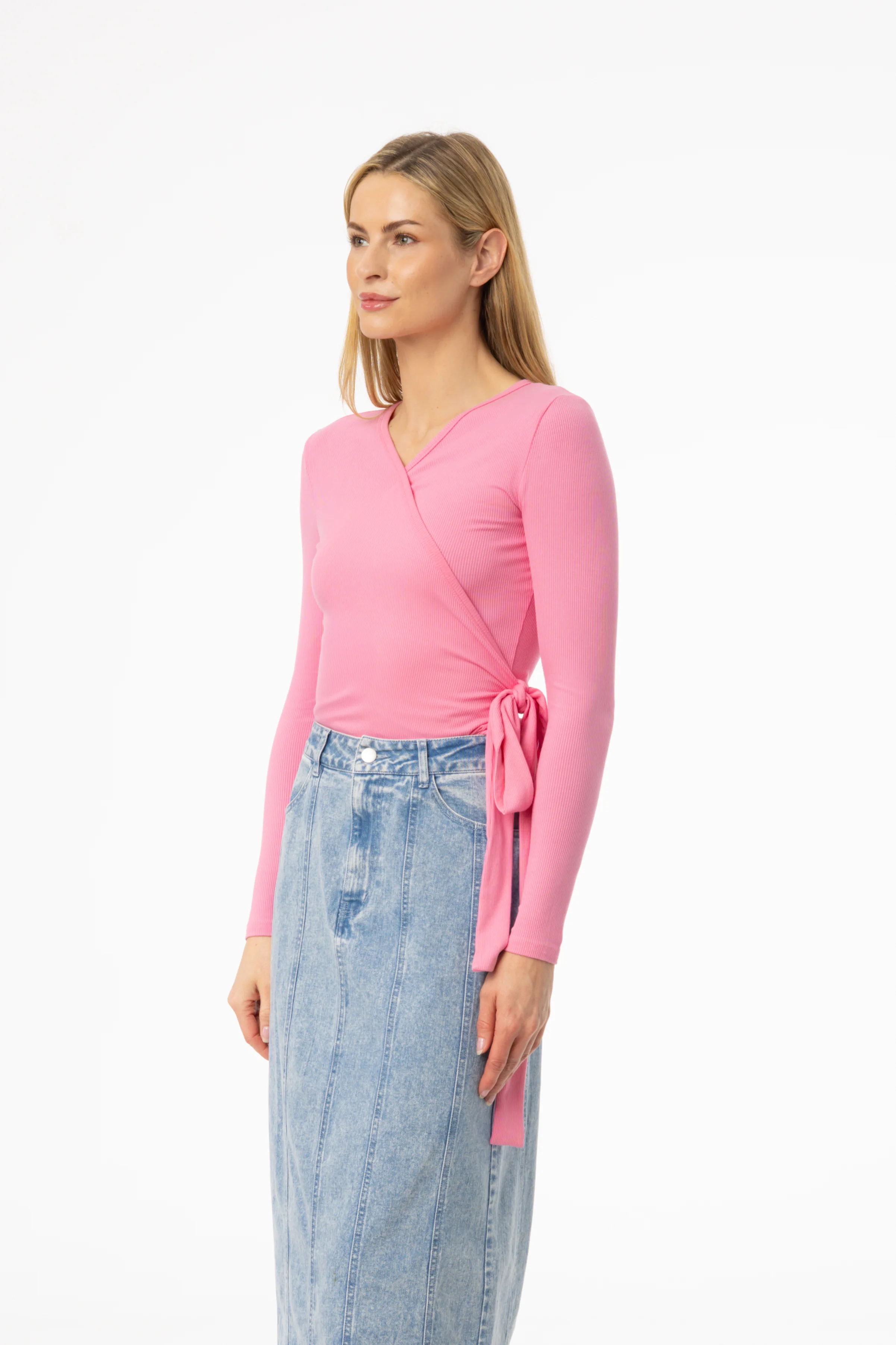 Pink Wrap Tee - KJDHW