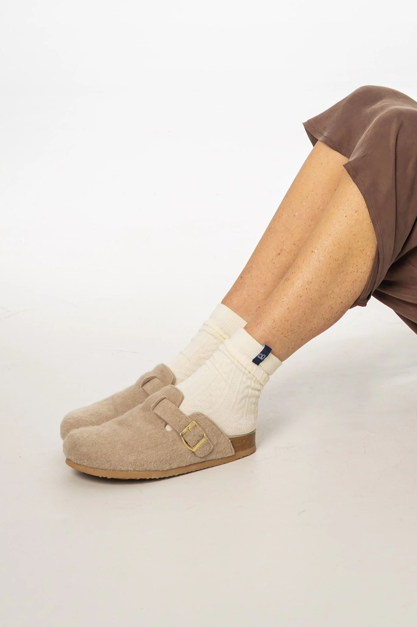 Cream Cable Knit Socks - KJDHW