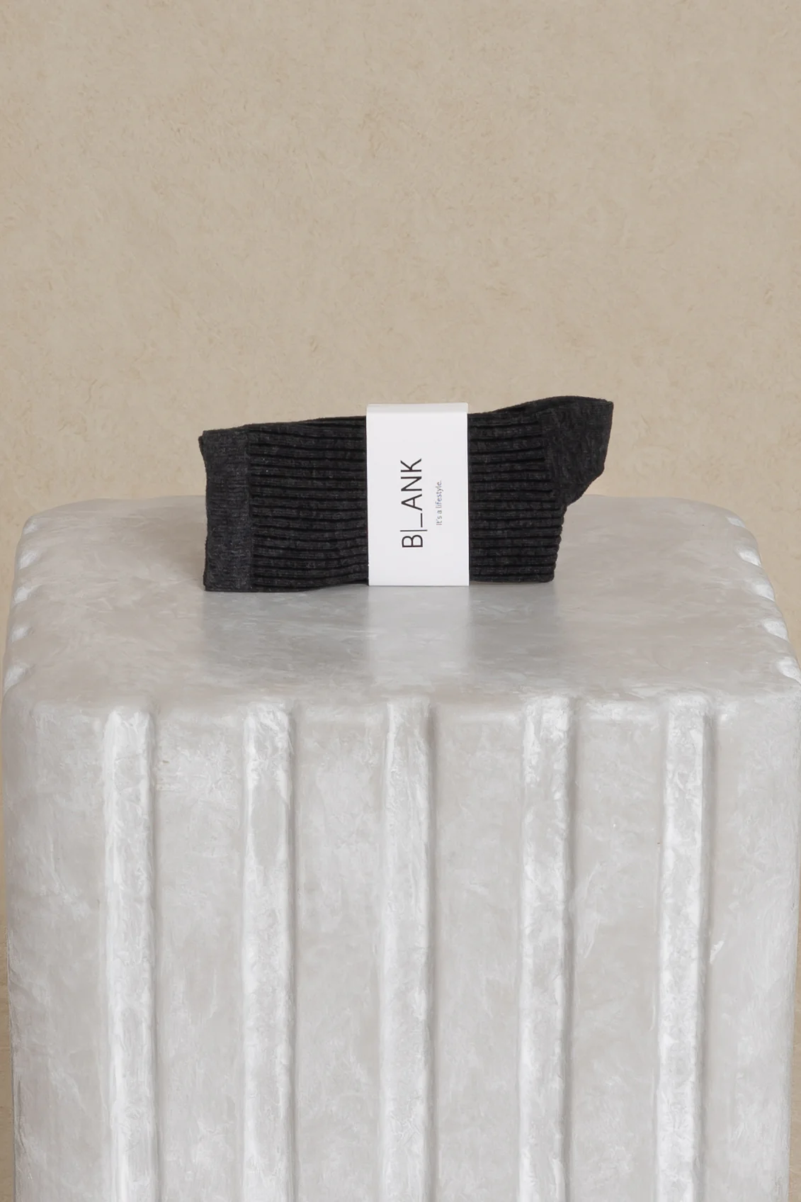 Heather Grey Ribbed Socks - KJDHW