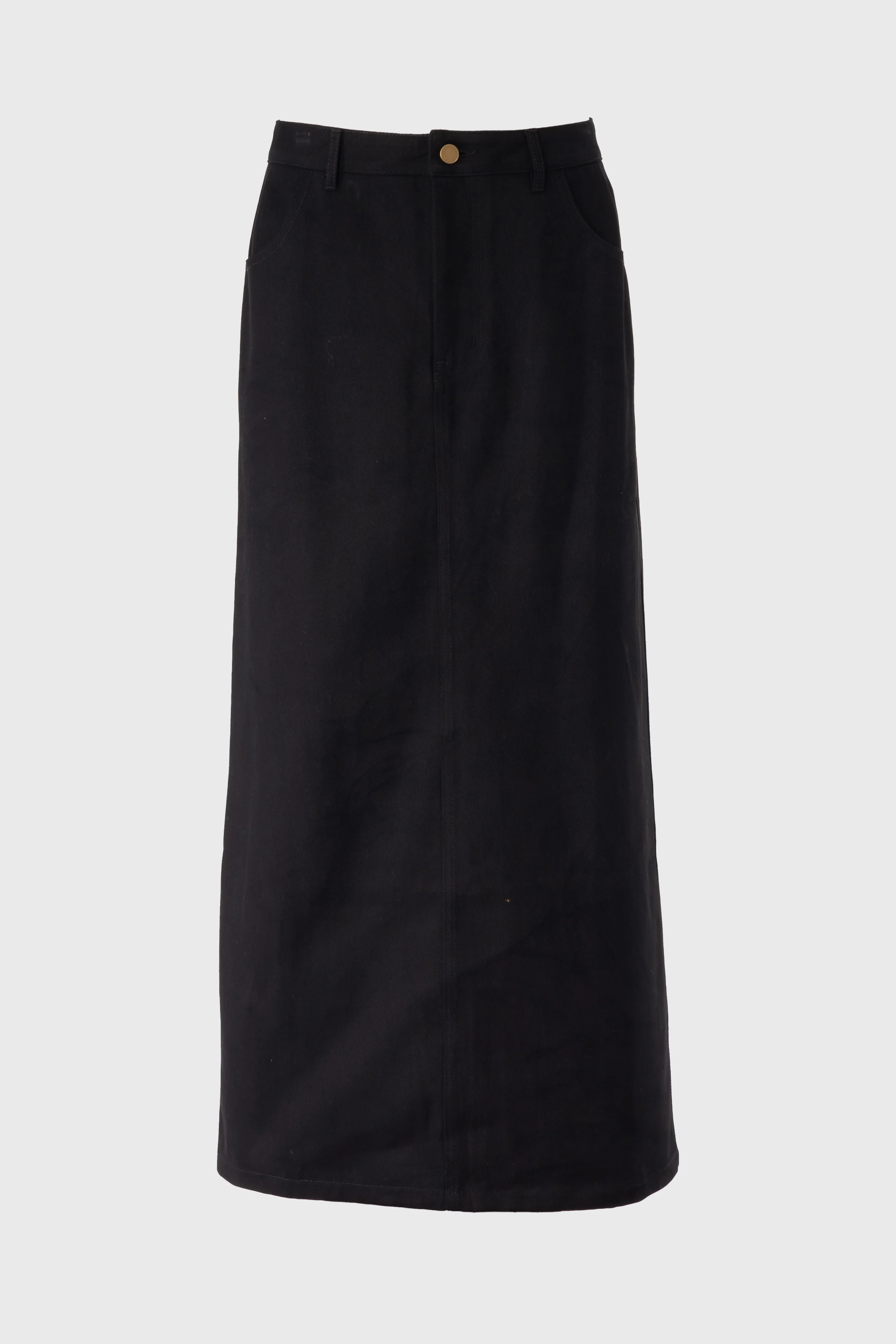 Black Everyday Denim Skirt - KJDHW