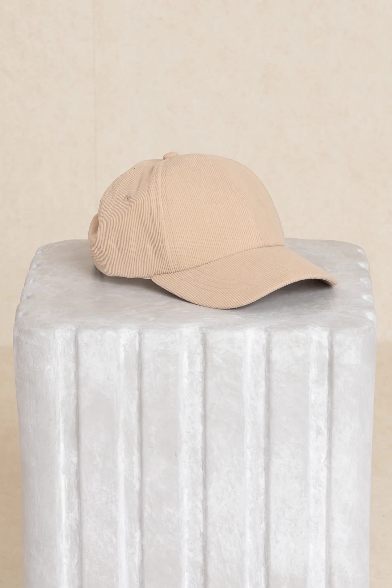 Tan Corduroy Cap - KJDHW
