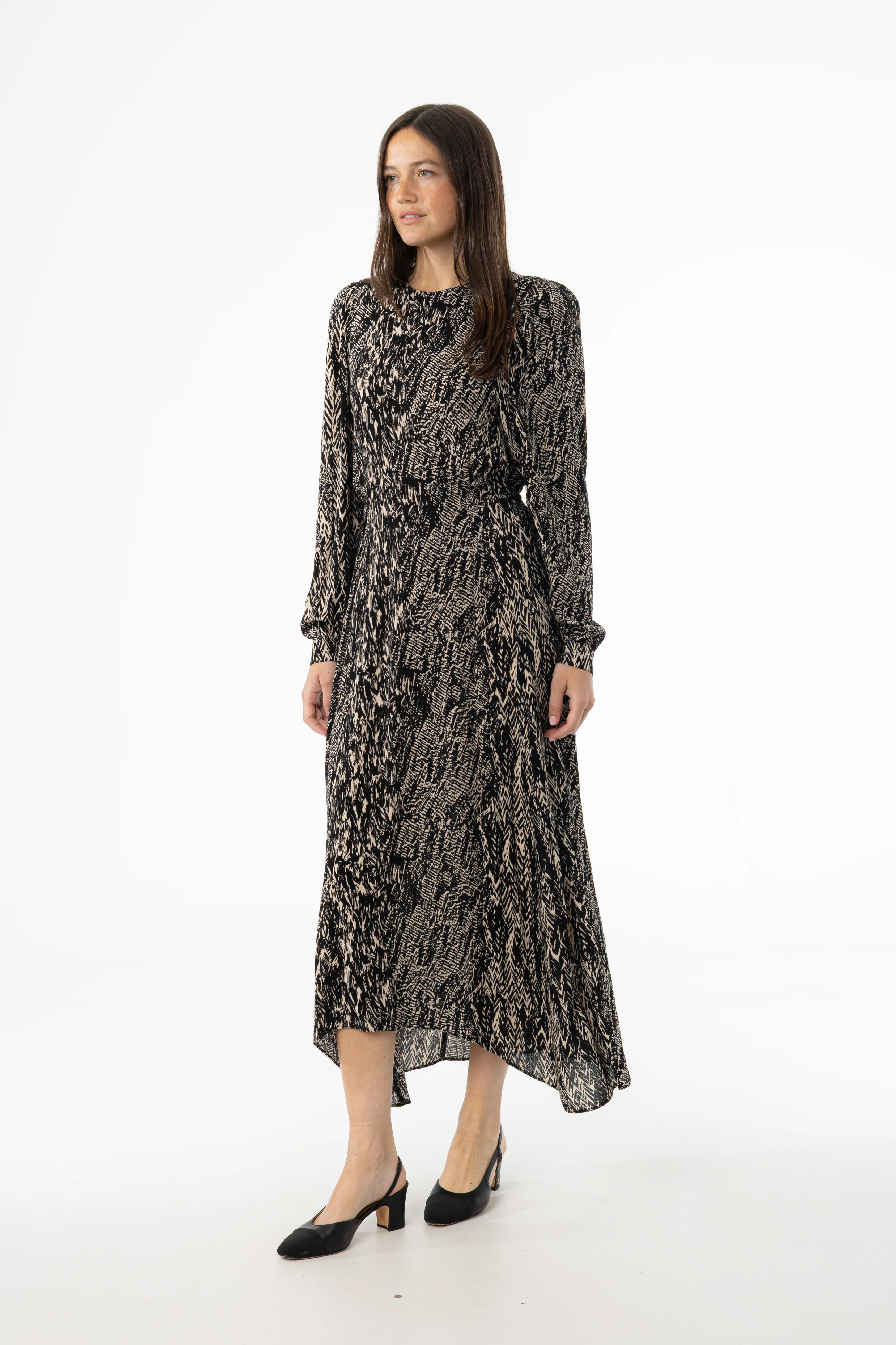 Black Multi Puff Shoulder Maxi Dress - KJDHW