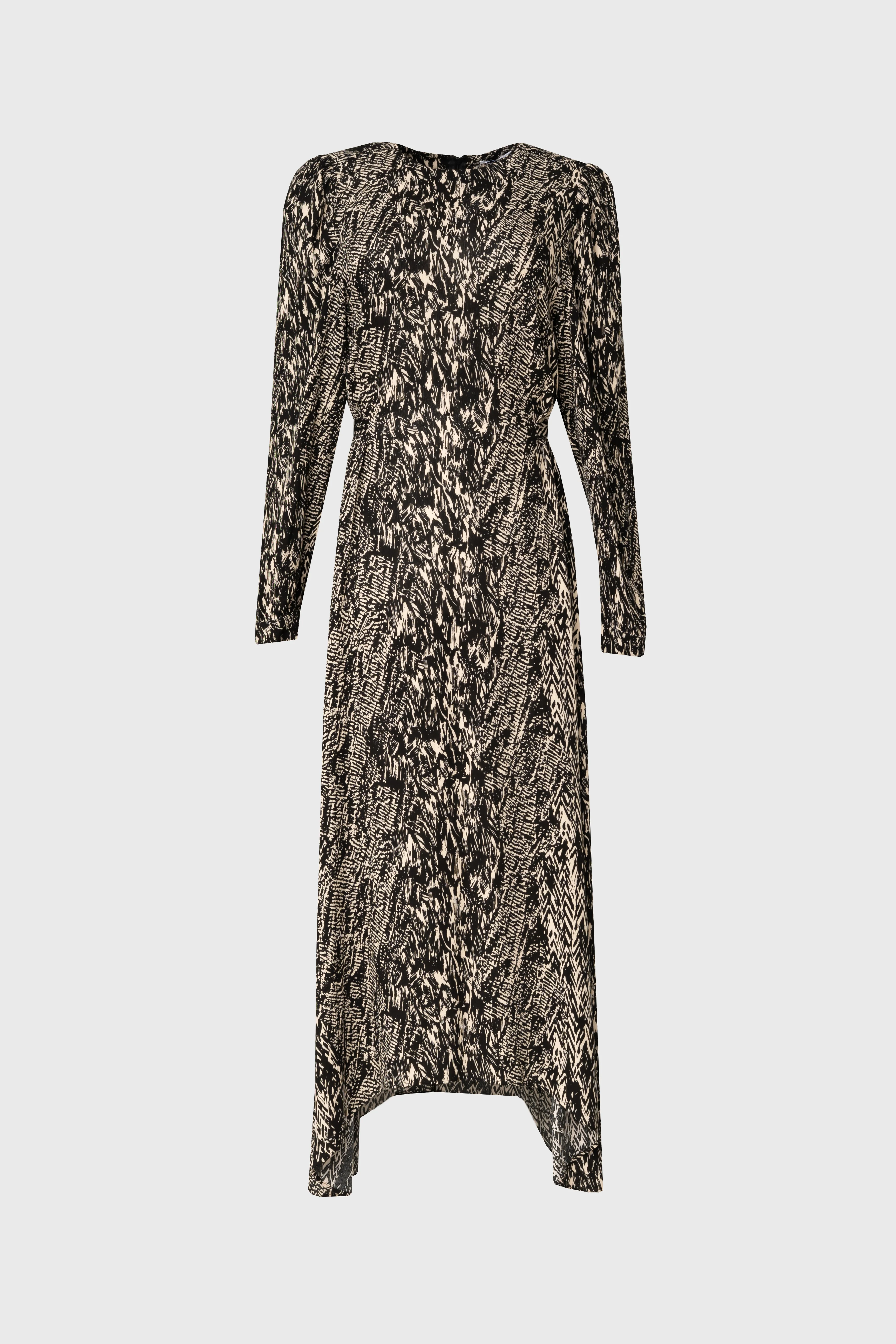 Black Multi Puff Shoulder Maxi Dress - KJDHW