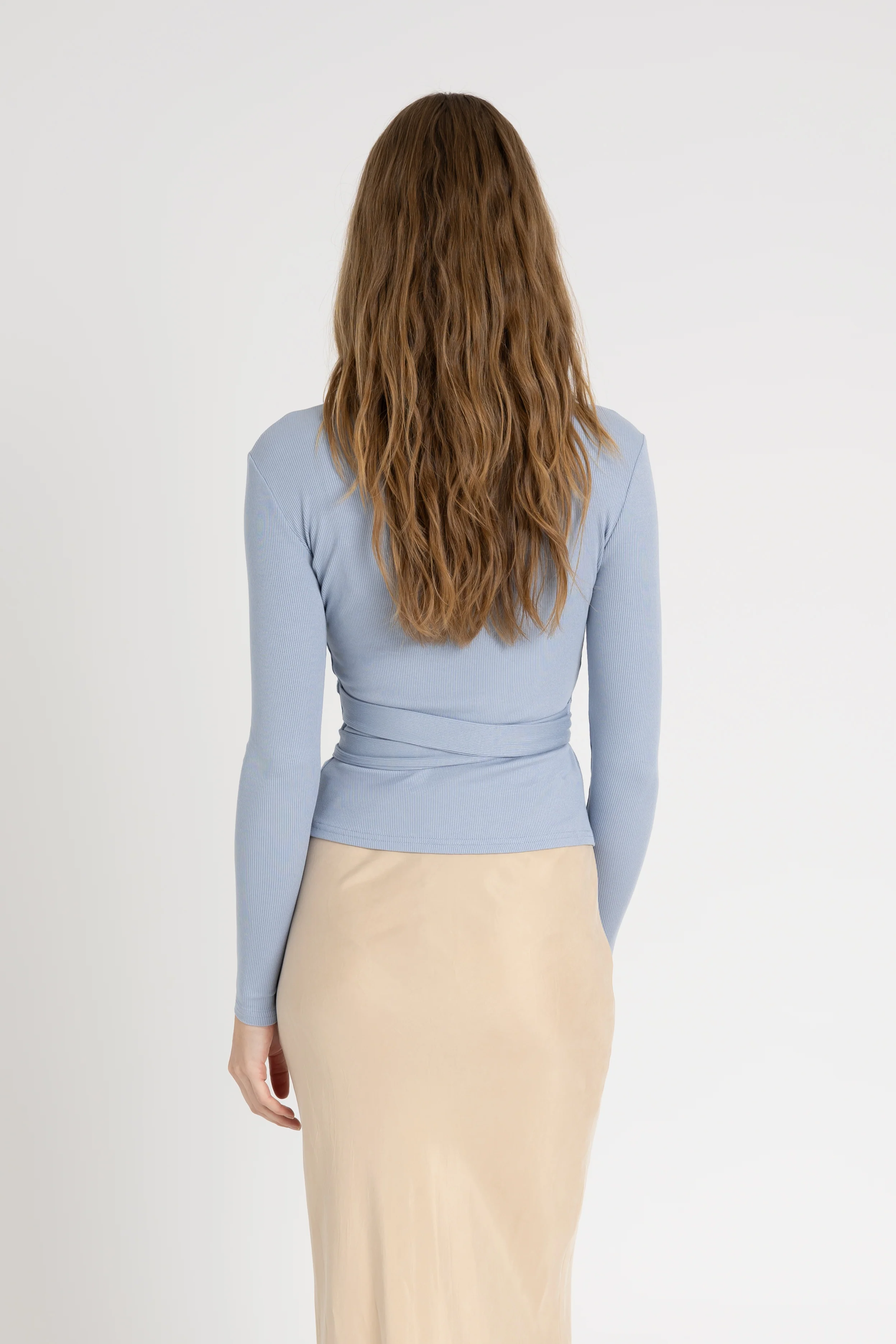 Blue Wrap Tee - KJDHW