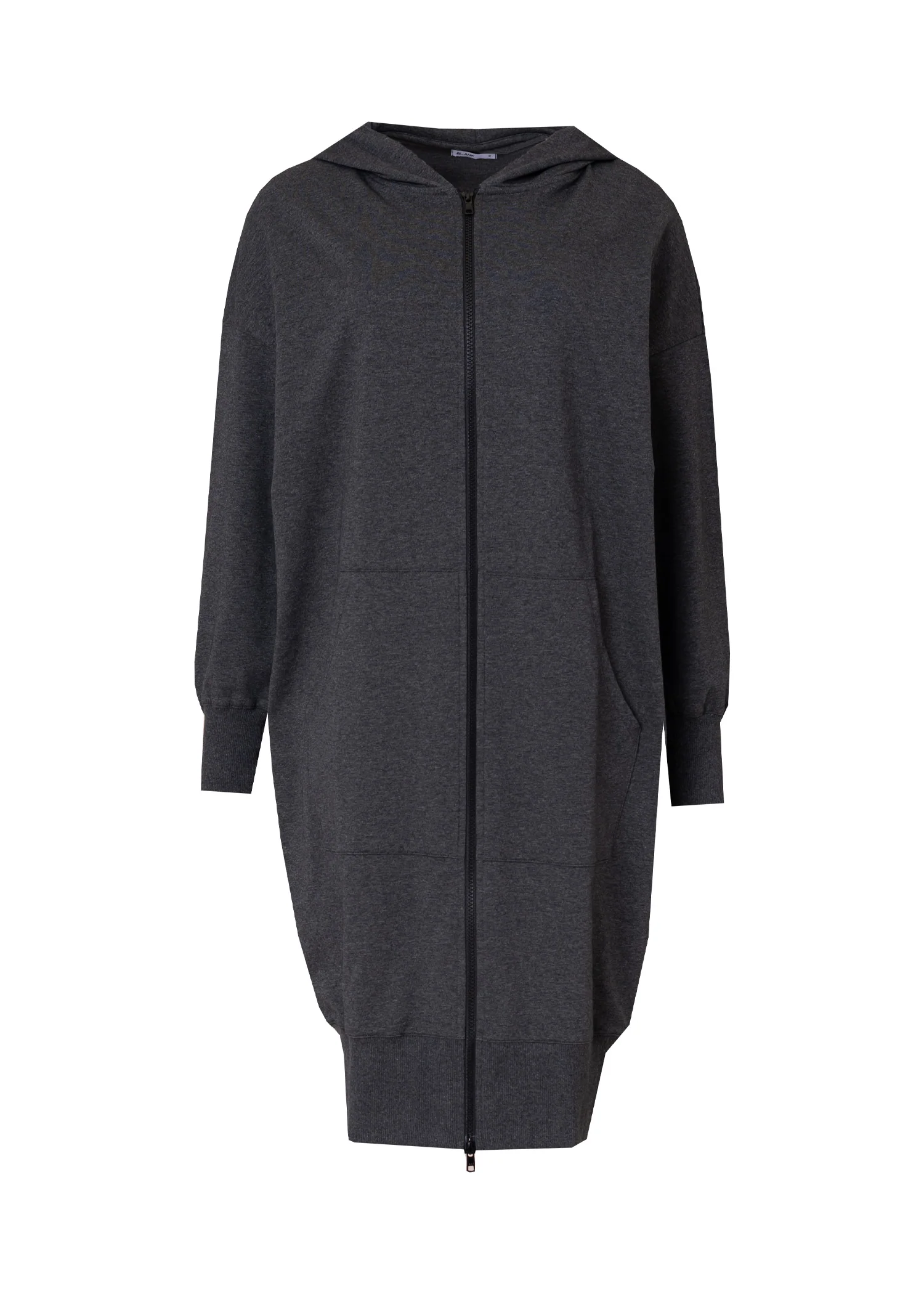 Grey Zipper Sweatshirt Dress - KJDHW
