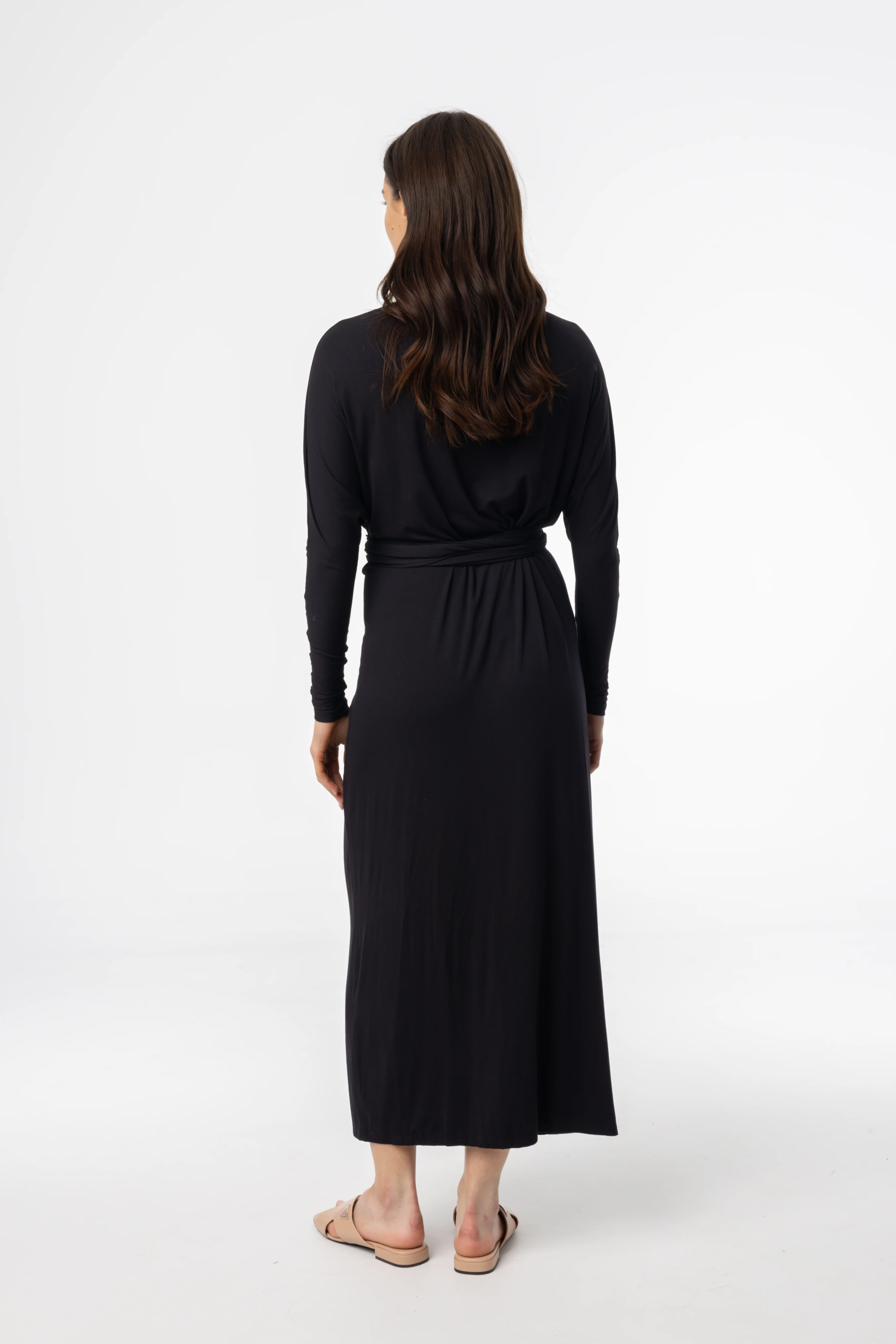 Black Tie Wrap Maxi - KJDHW
