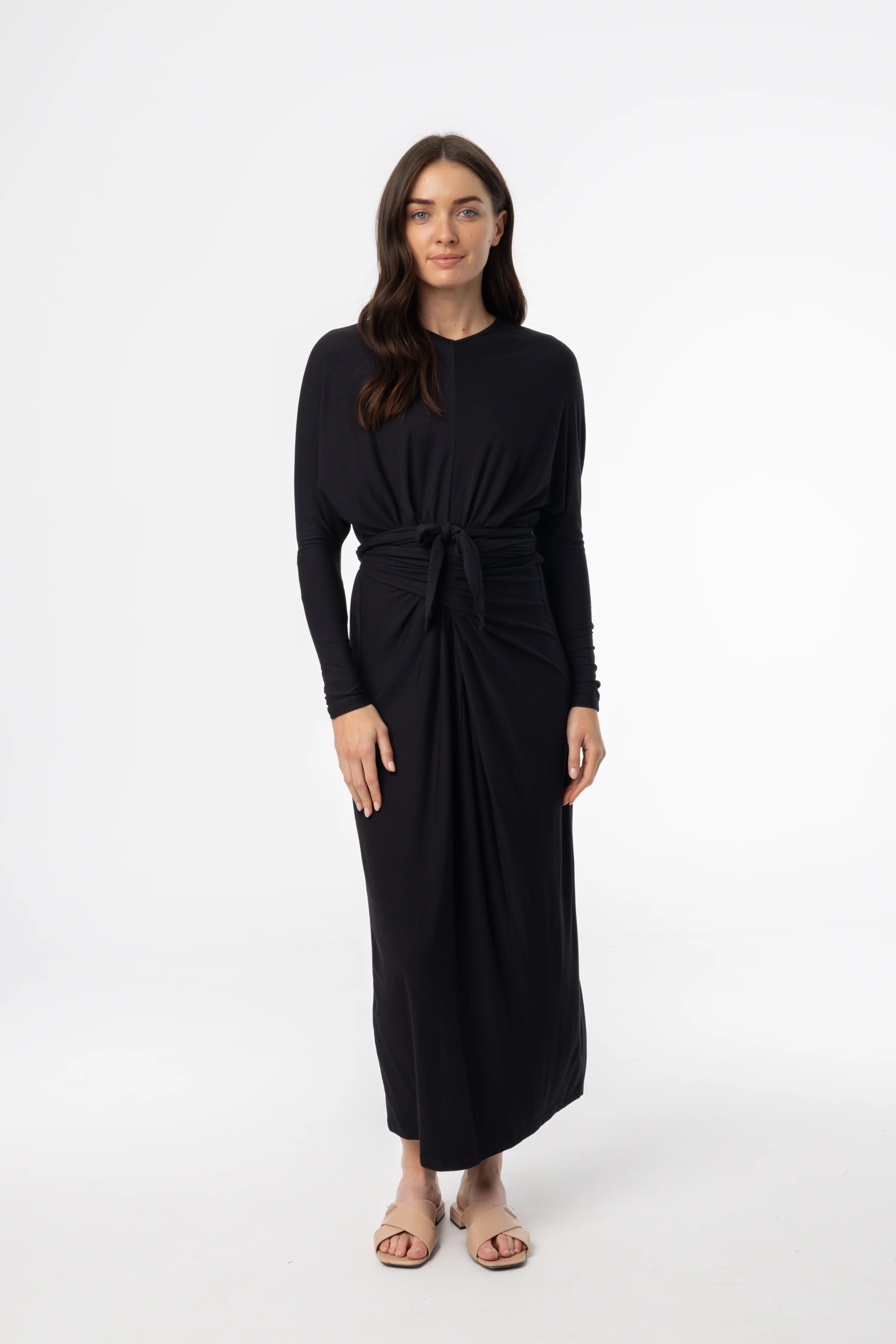 Black Tie Wrap Maxi - KJDHW