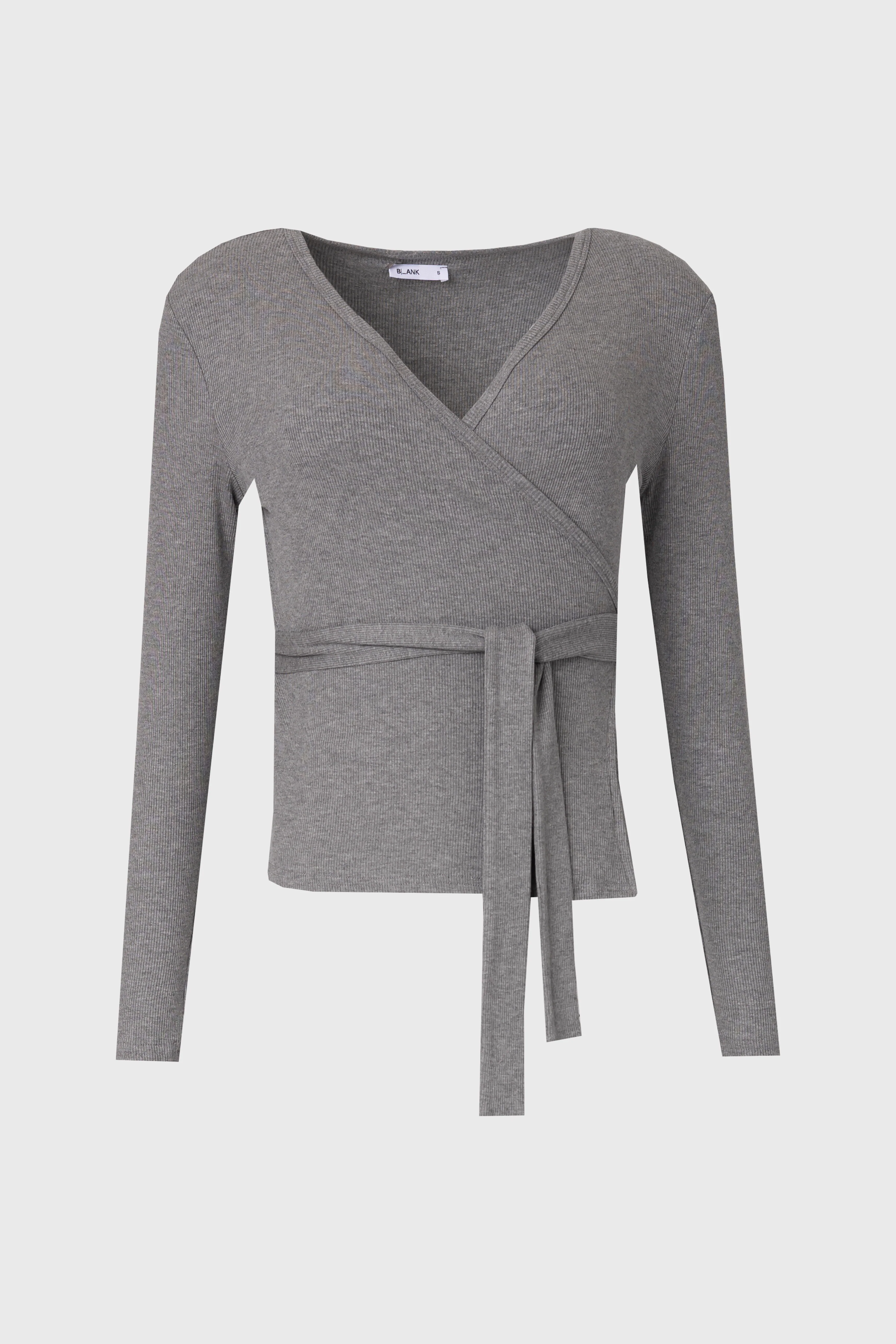 Grey Wrap Tee - KJDHW