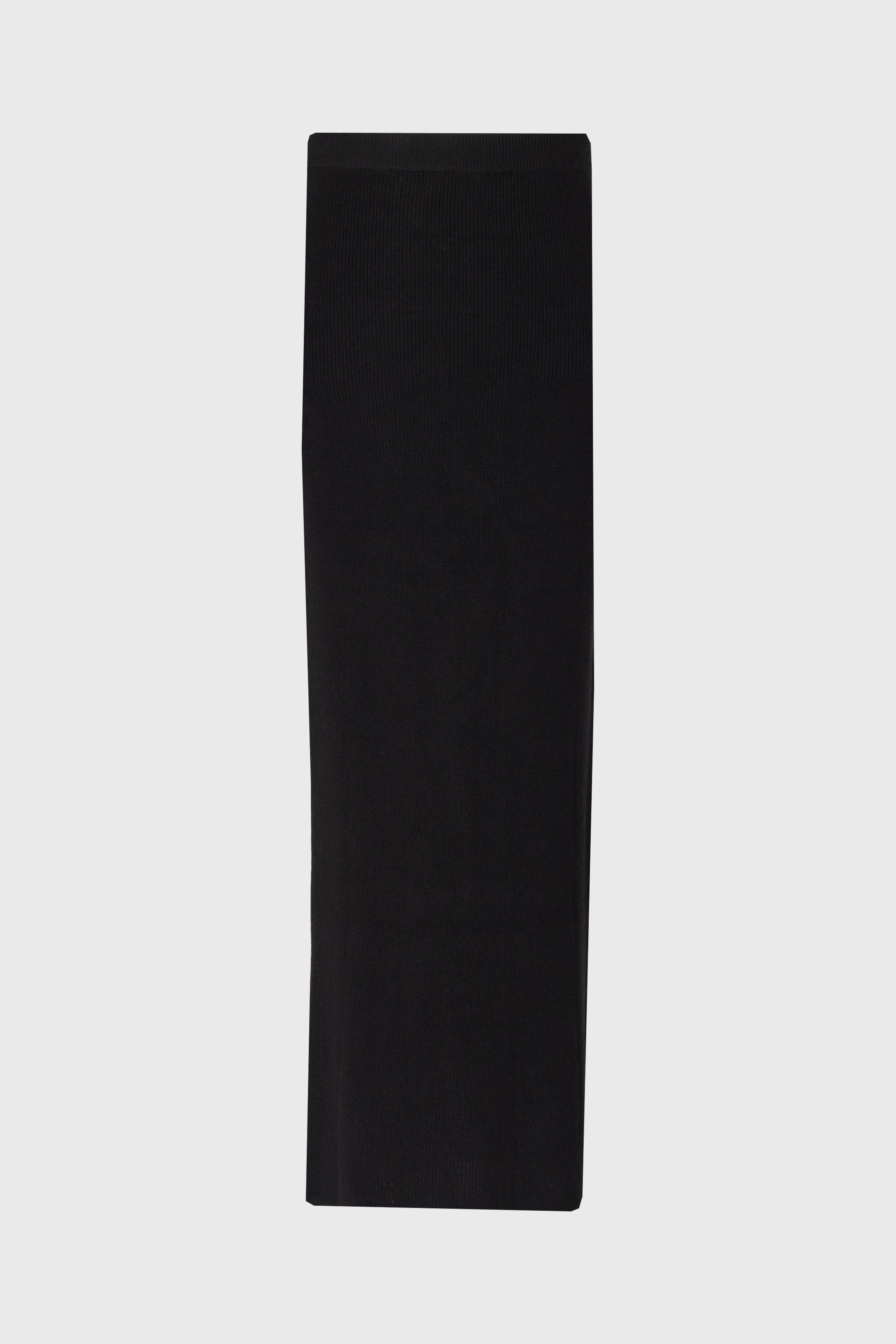 Black Knit Maxi Skirt - KJDHW