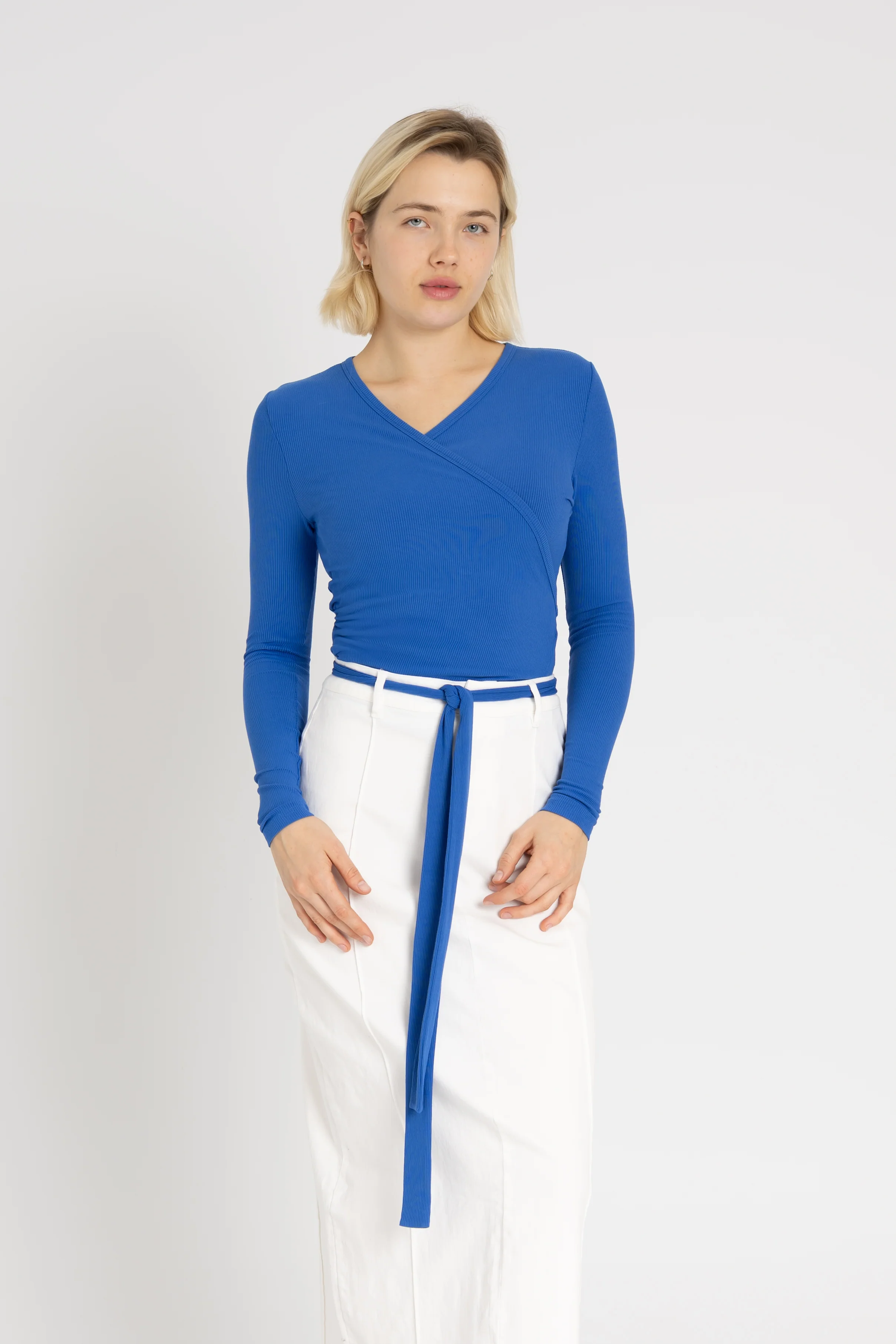 Cobalt Wrap Tee - KJDHW