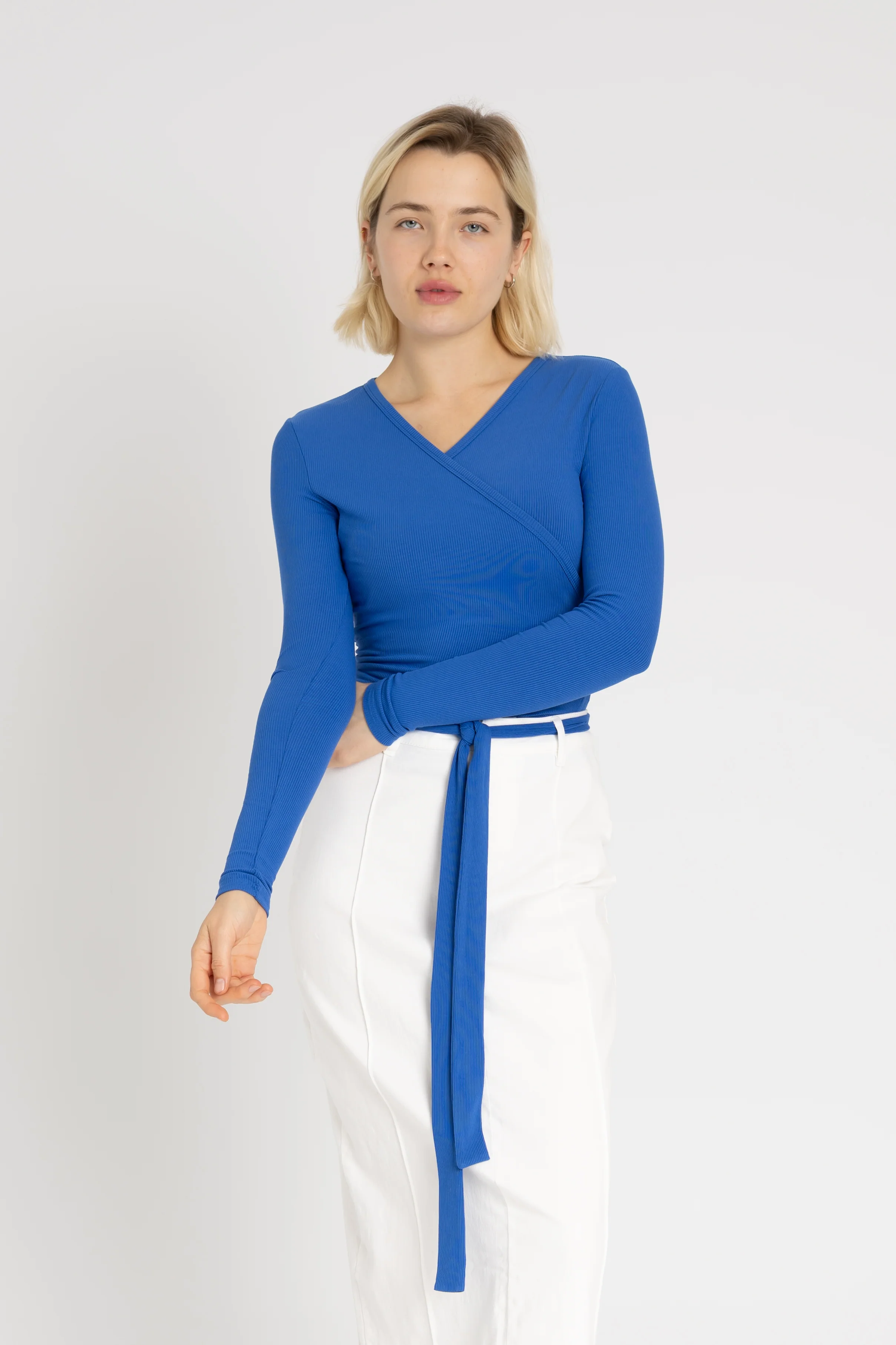 Cobalt Wrap Tee - KJDHW