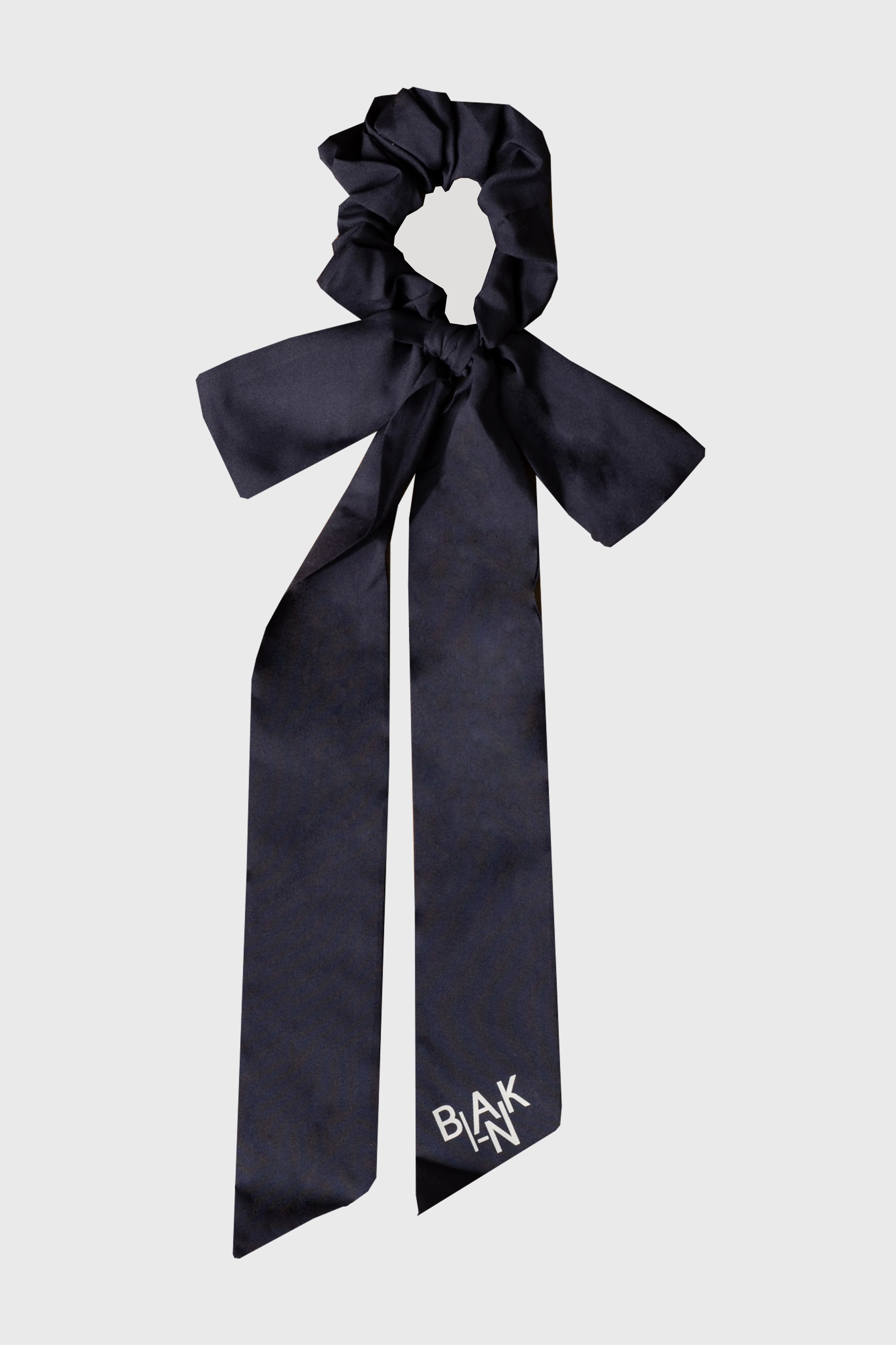 Navy Blank Bow Scrunchie - KJDHW