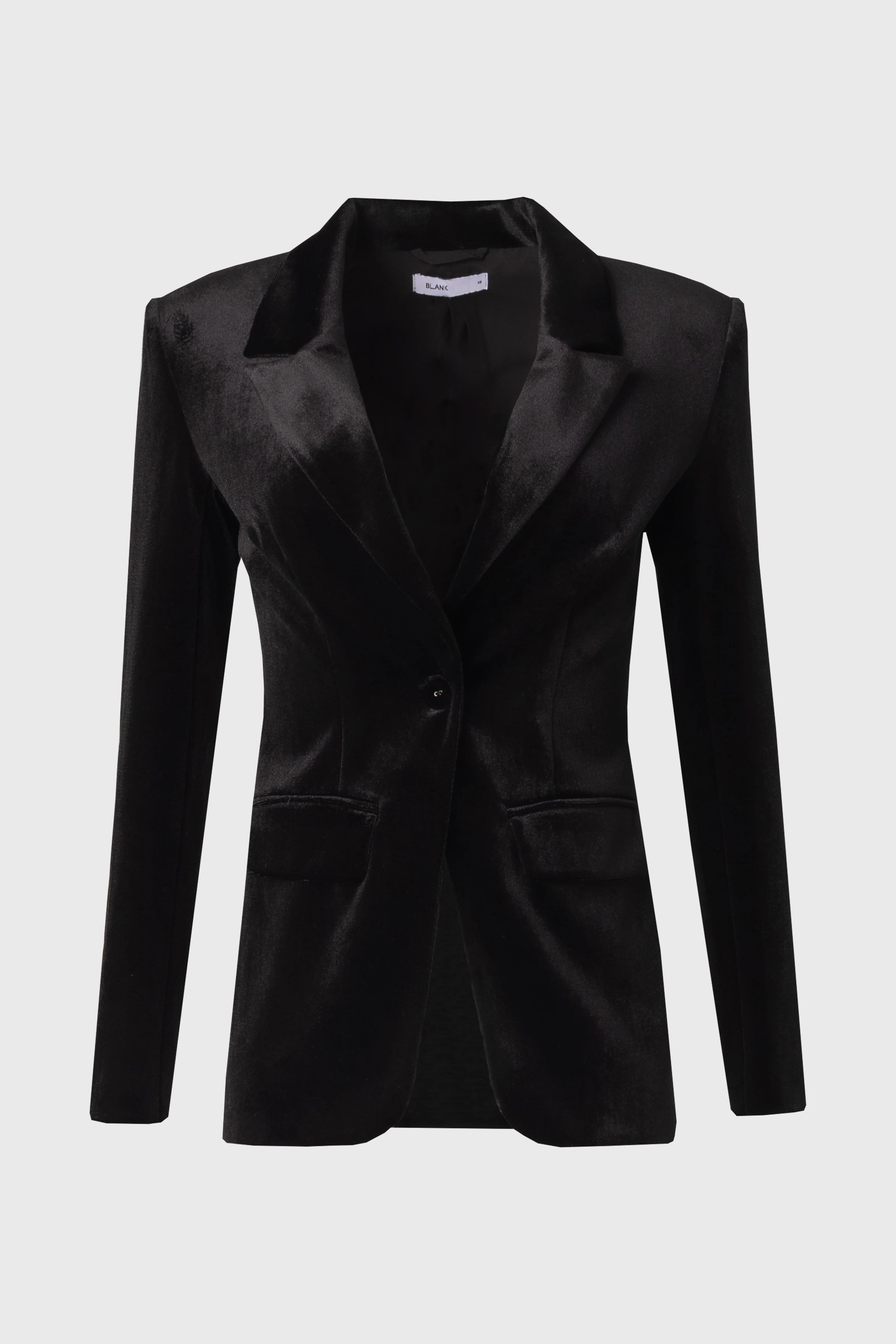 Black Velour Blazer - KJDHW