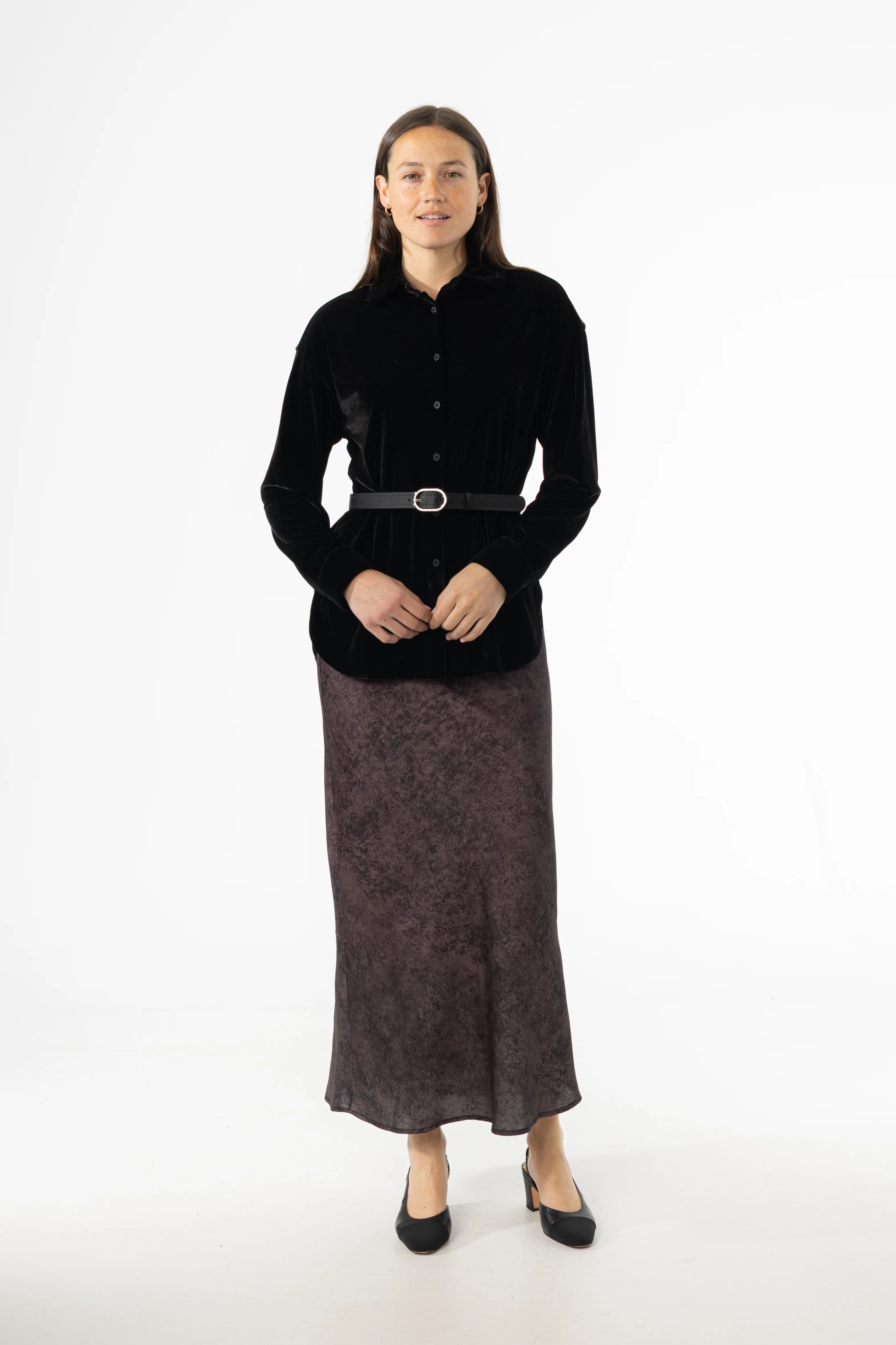 Grey Printed Slip Skirt - KJDHW